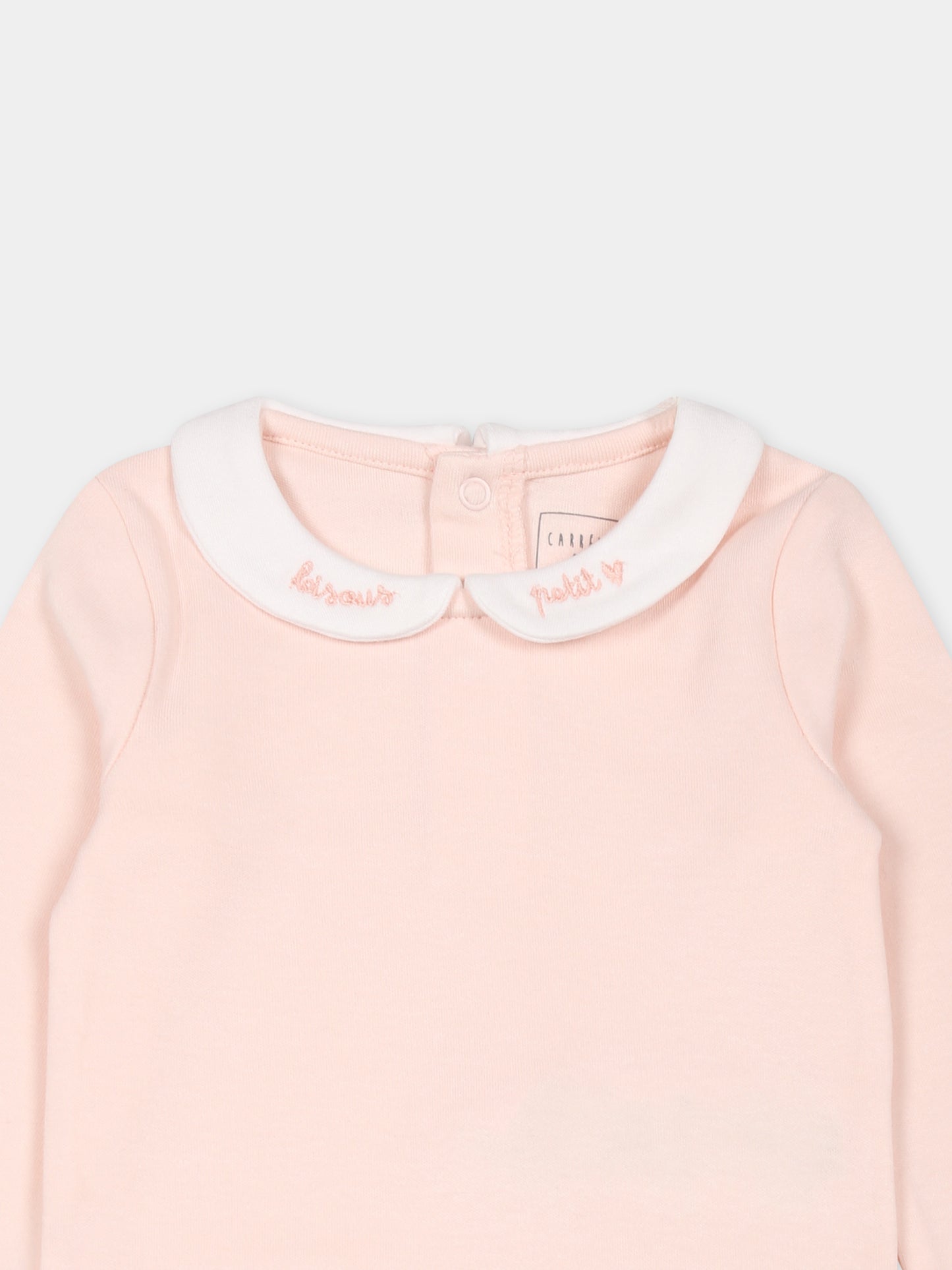 Body rosa per neonata con logo,Carrement Beau,Y30172 43B
