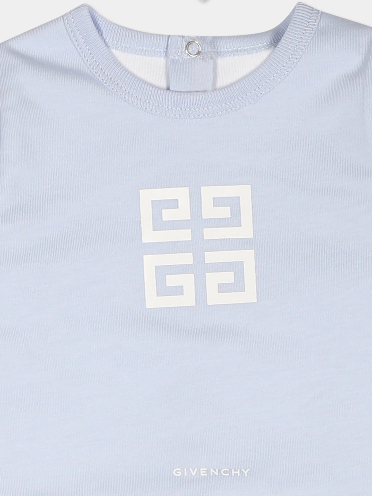 Completo nascita celeste per neonato con logo,Givenchy Kids,H30508 771