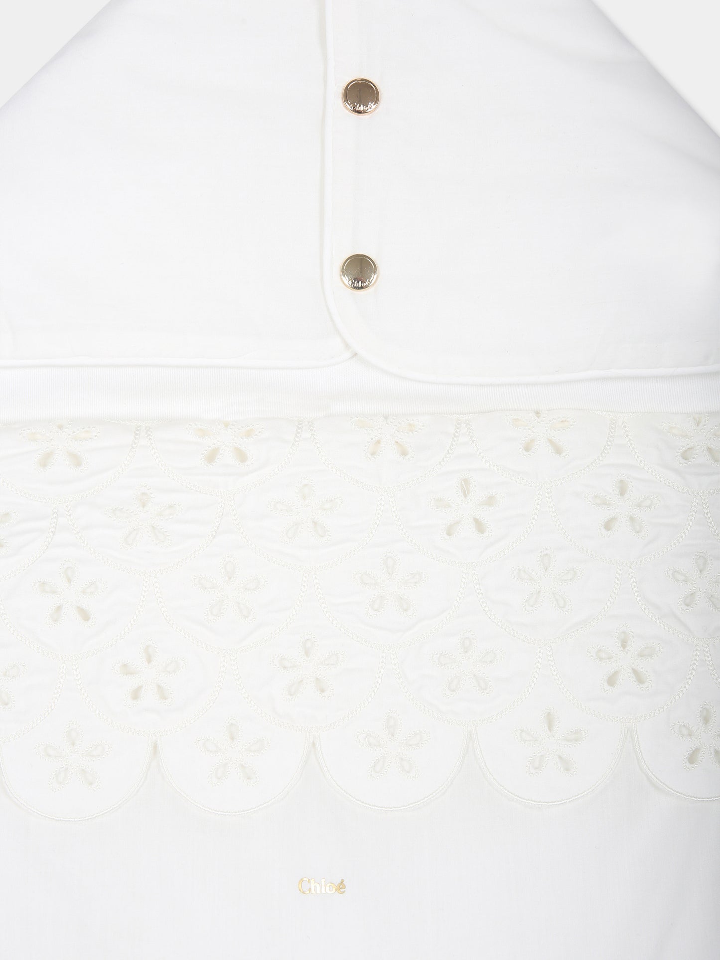 Sacco nanna bianco per neonata con logo,Chloé Kids,C20343 117