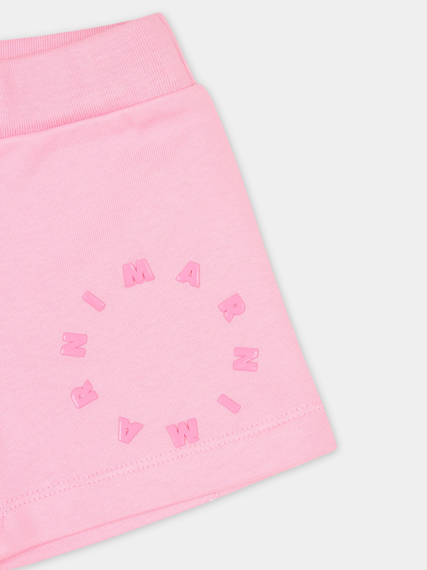 Shorts rosa per neonata con logo,Marni Kids,M01136 M00NF MP58B 0M340