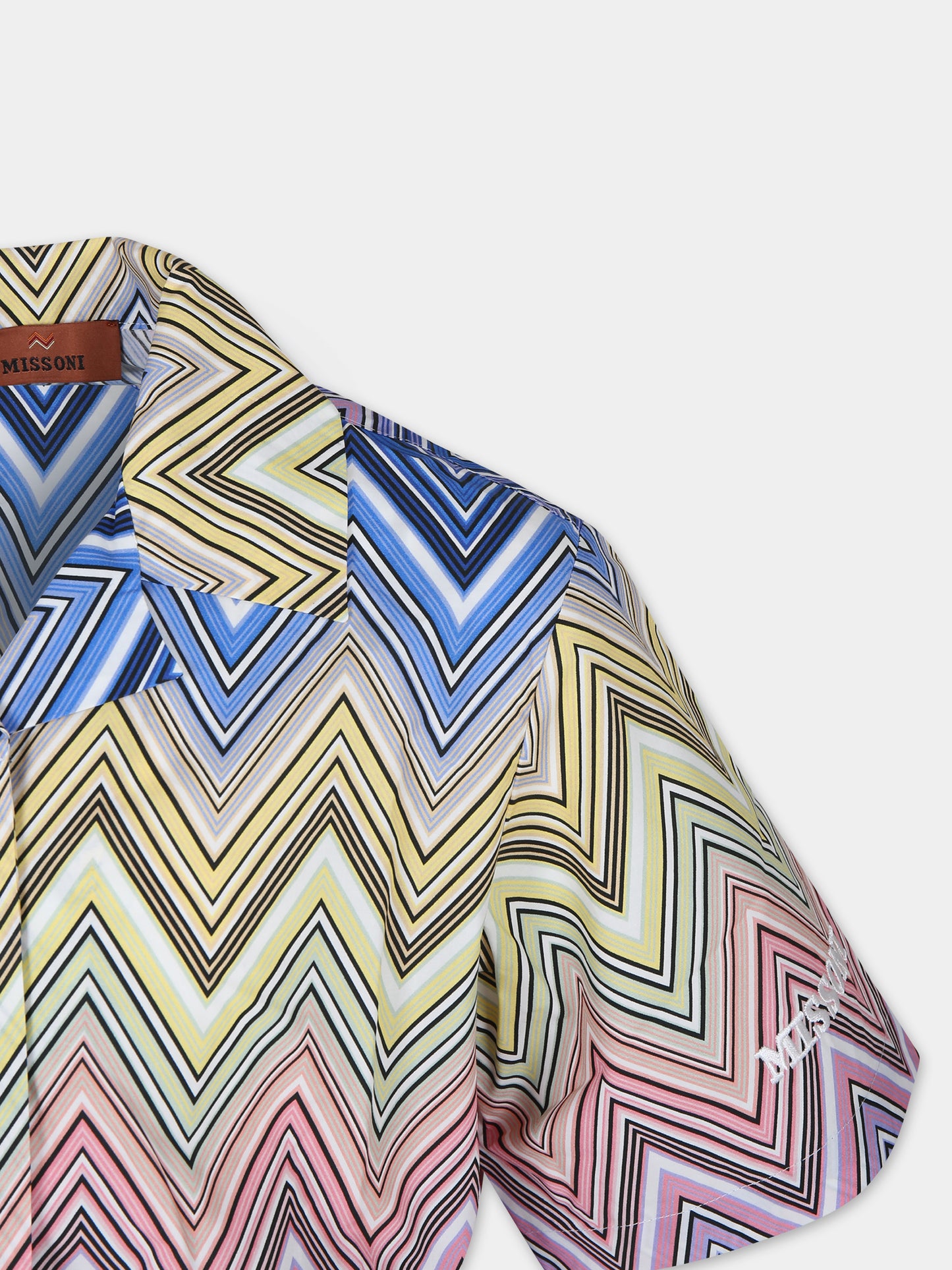 Completo multicolor per bambina con motivo chevron,Missoni,MU3A40 P0388 999