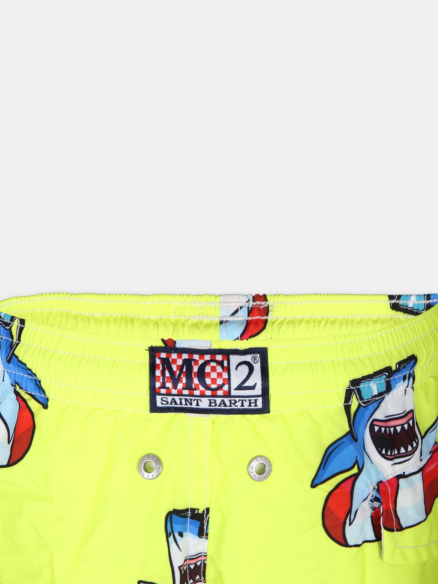 Boxer mare giallo per bambino con stampa squalo,Mc2 Saint Barth,JEA0004 05486D