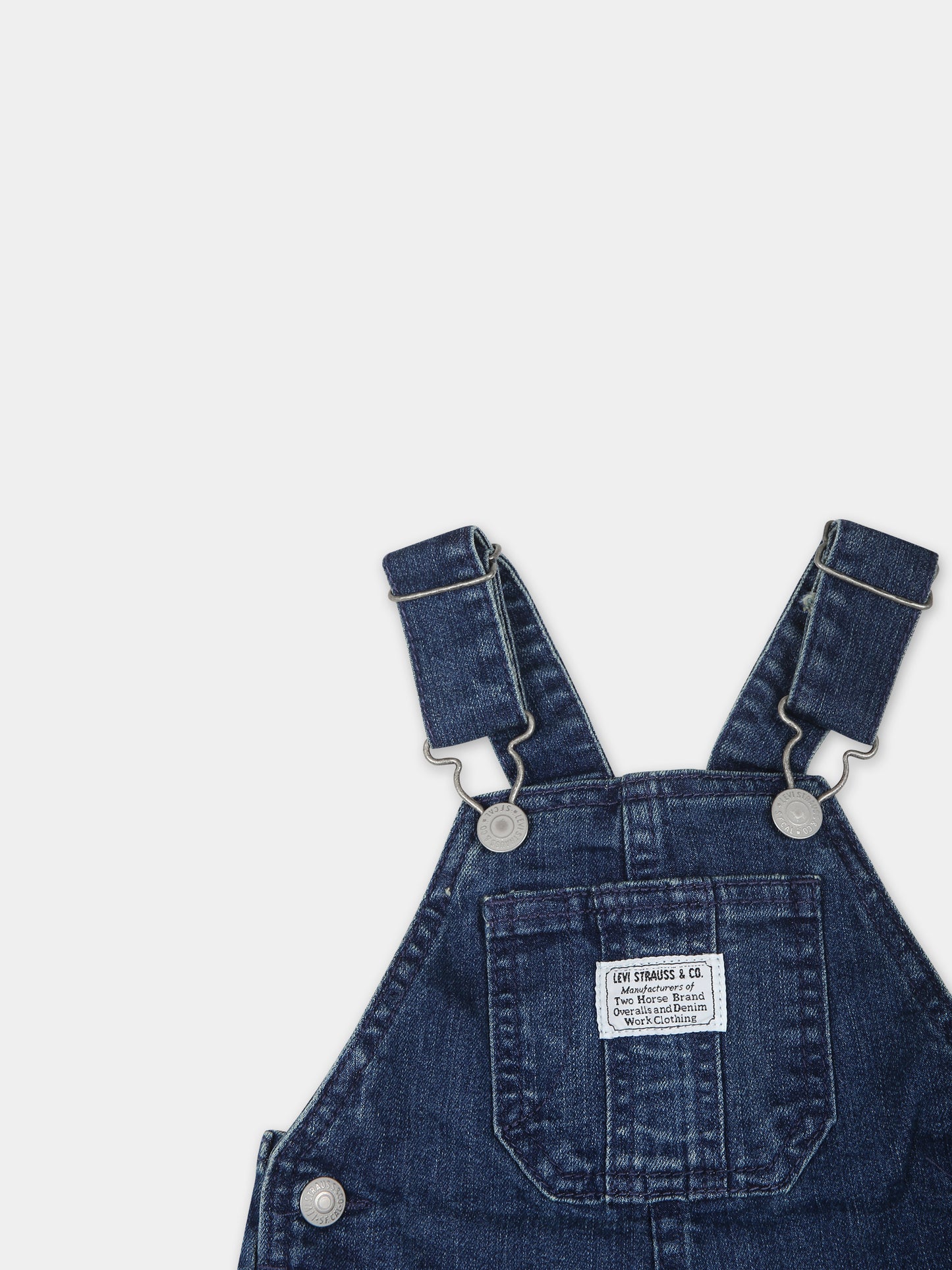 Salopette blu per neonati con logo,Levi's Kids,24SMLK6EE584 D4M