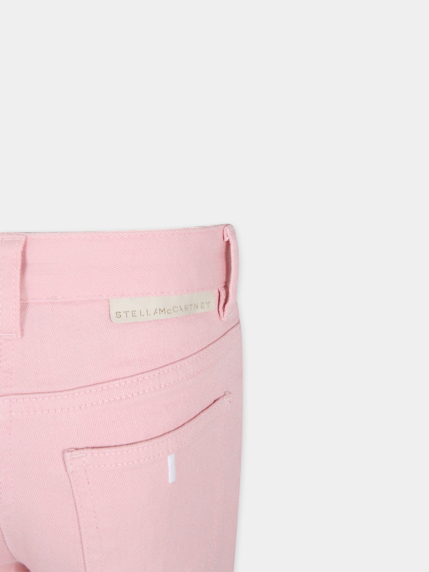Jeans rosa per bambina co logo,Stella Mccartney Kids,TT6B30 Z0156 505