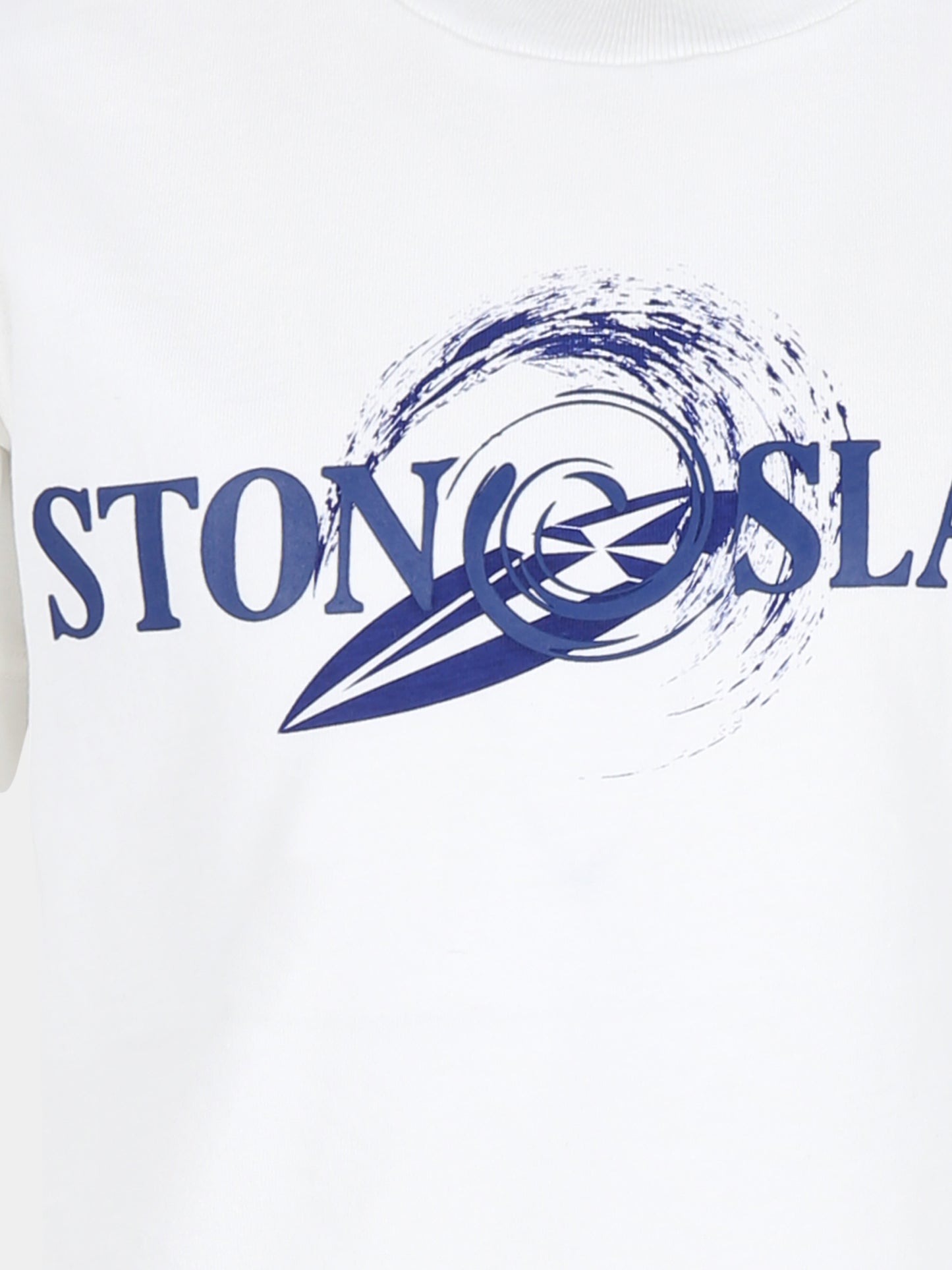 T-shirt bianca per bambino con logo e tavola da surf,Stone Island Junior,801621073 V0001