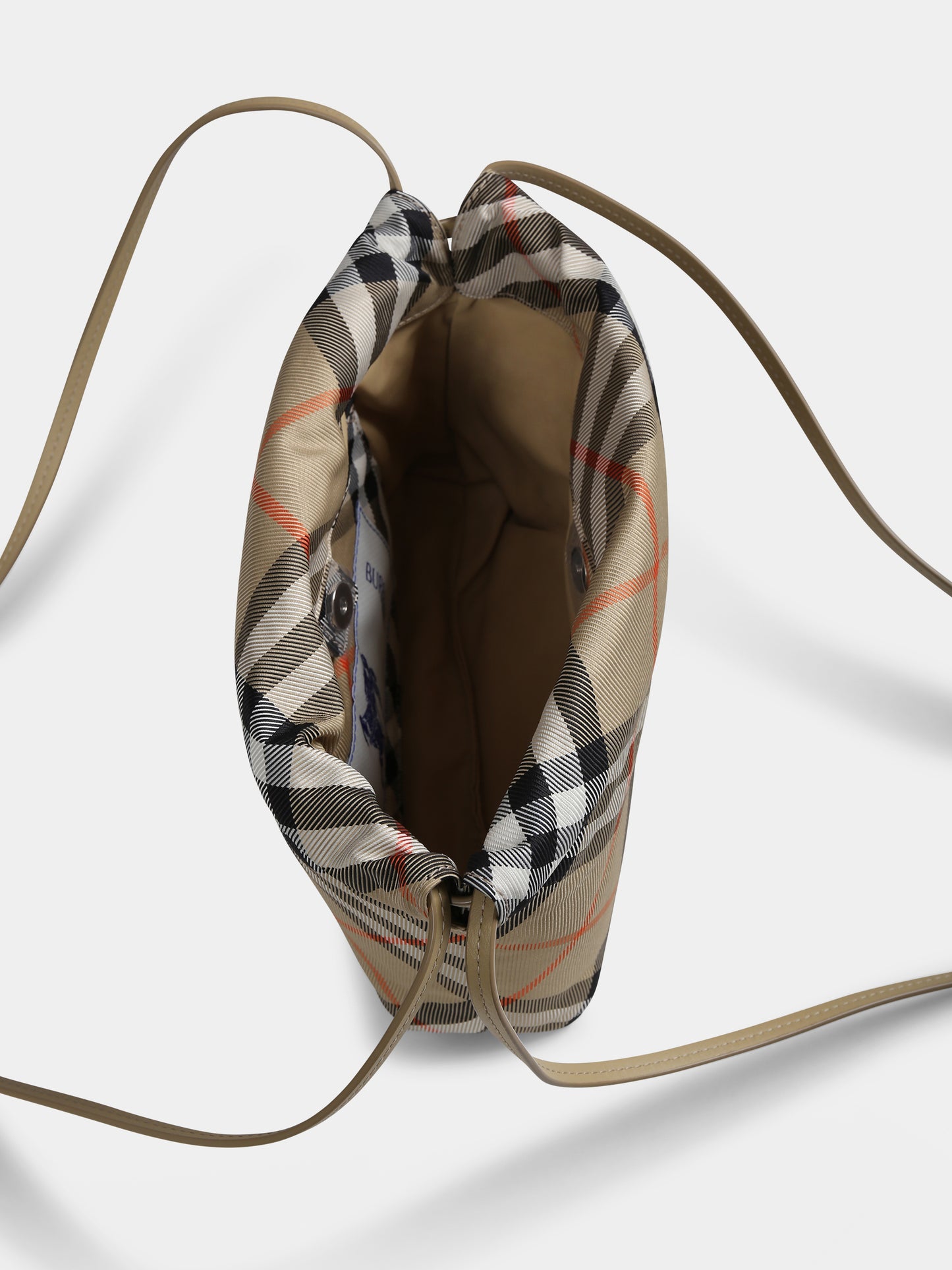Borsa beige per bambina con check vintage,Burberry Kids,8096210 B9368