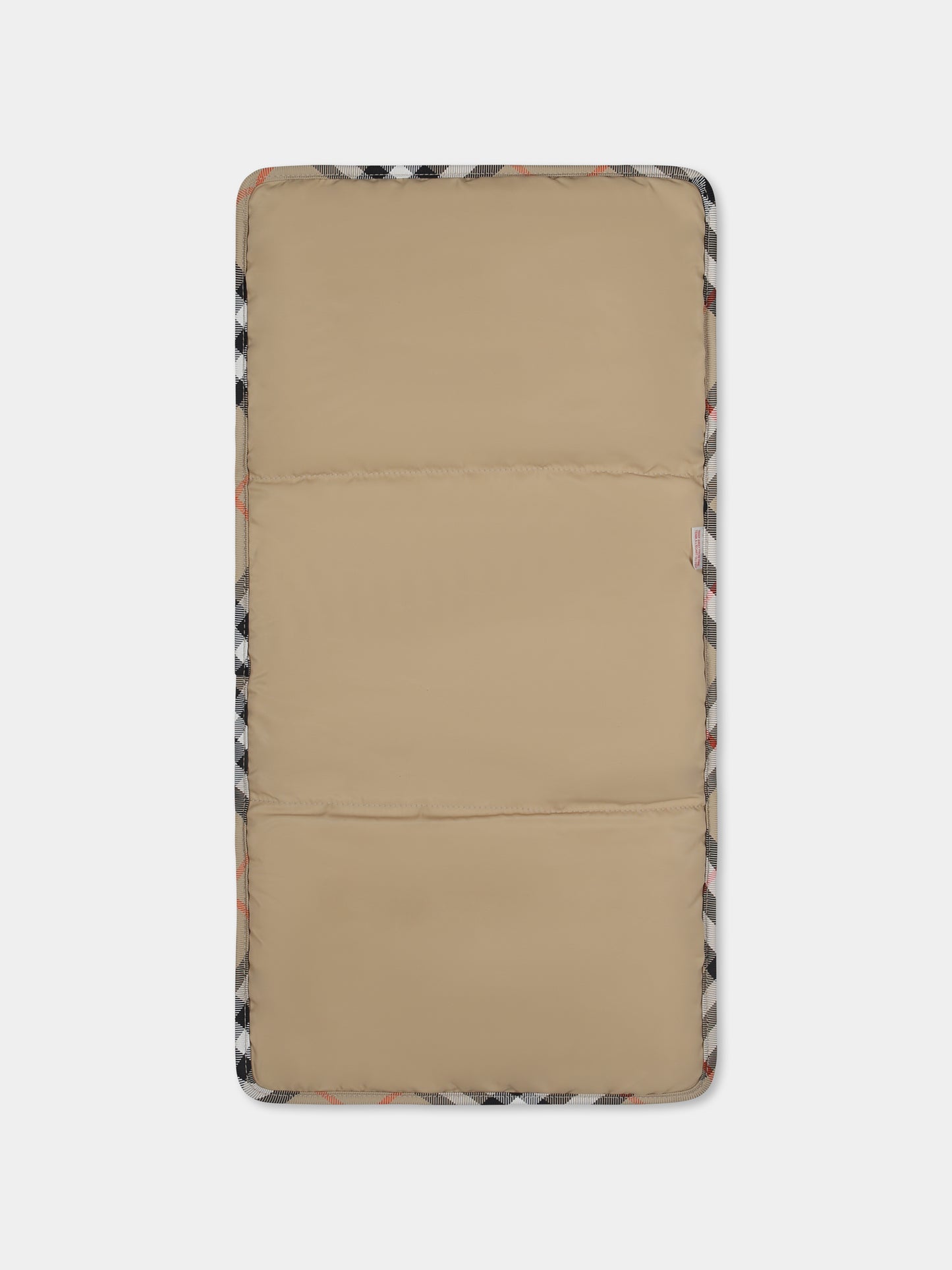 Borsa mamma beige per neonati con check vintage,Burberry Kids,8100214 B9368