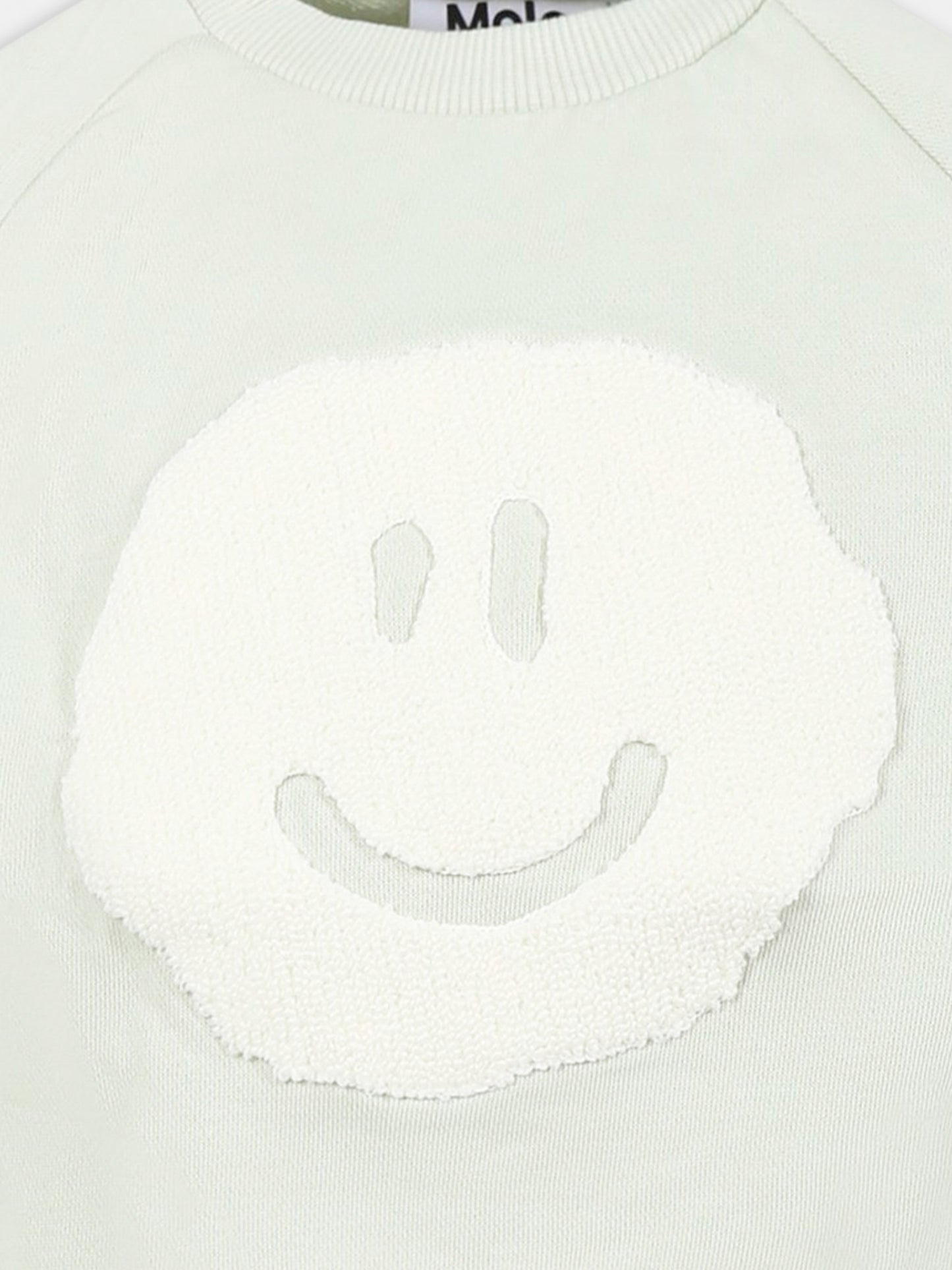 Green sweatshirt for kids with smiley