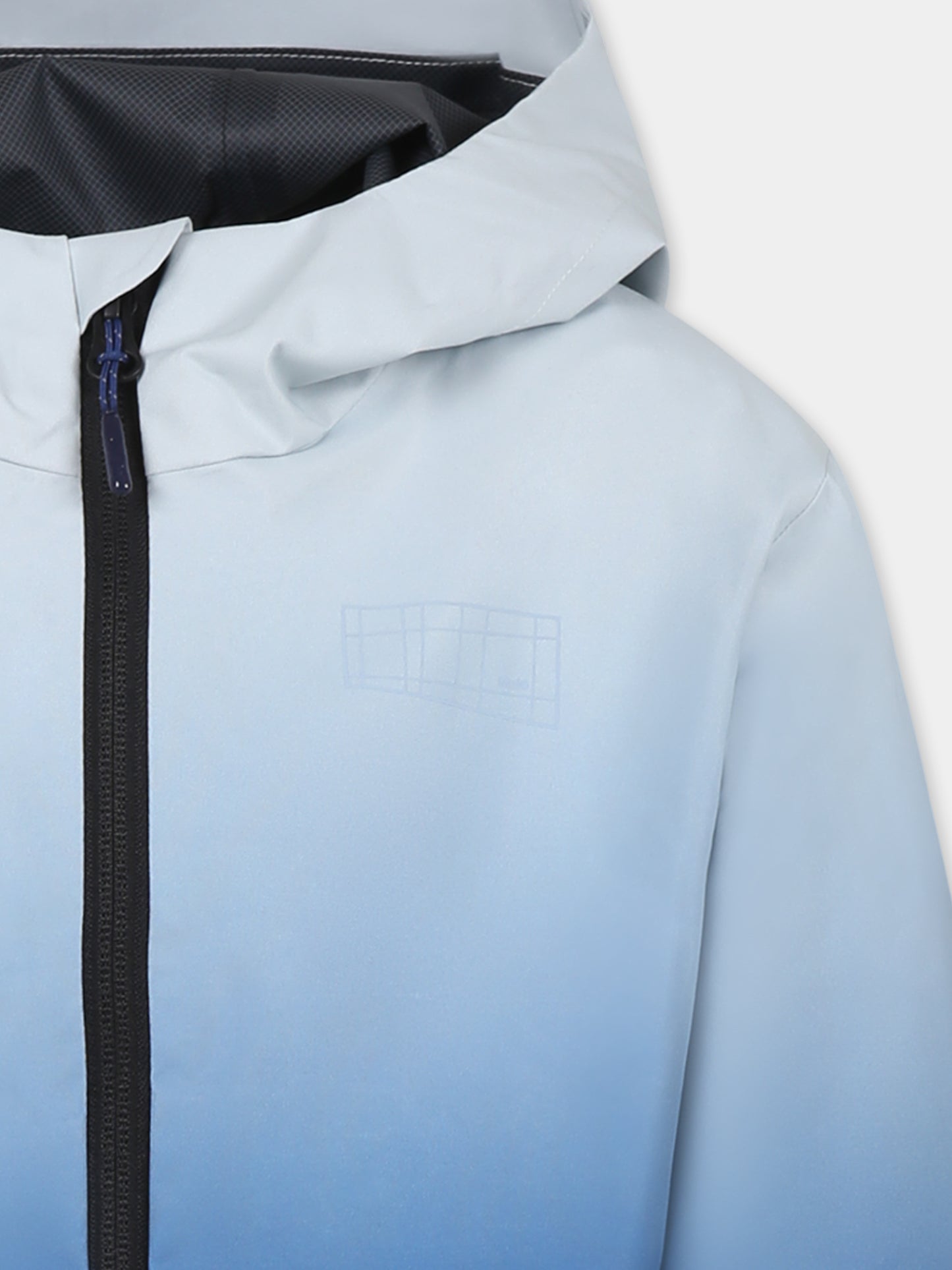 Giacca a vento Horizon celeste per bambino con logo,Molo,5S25M102 3931