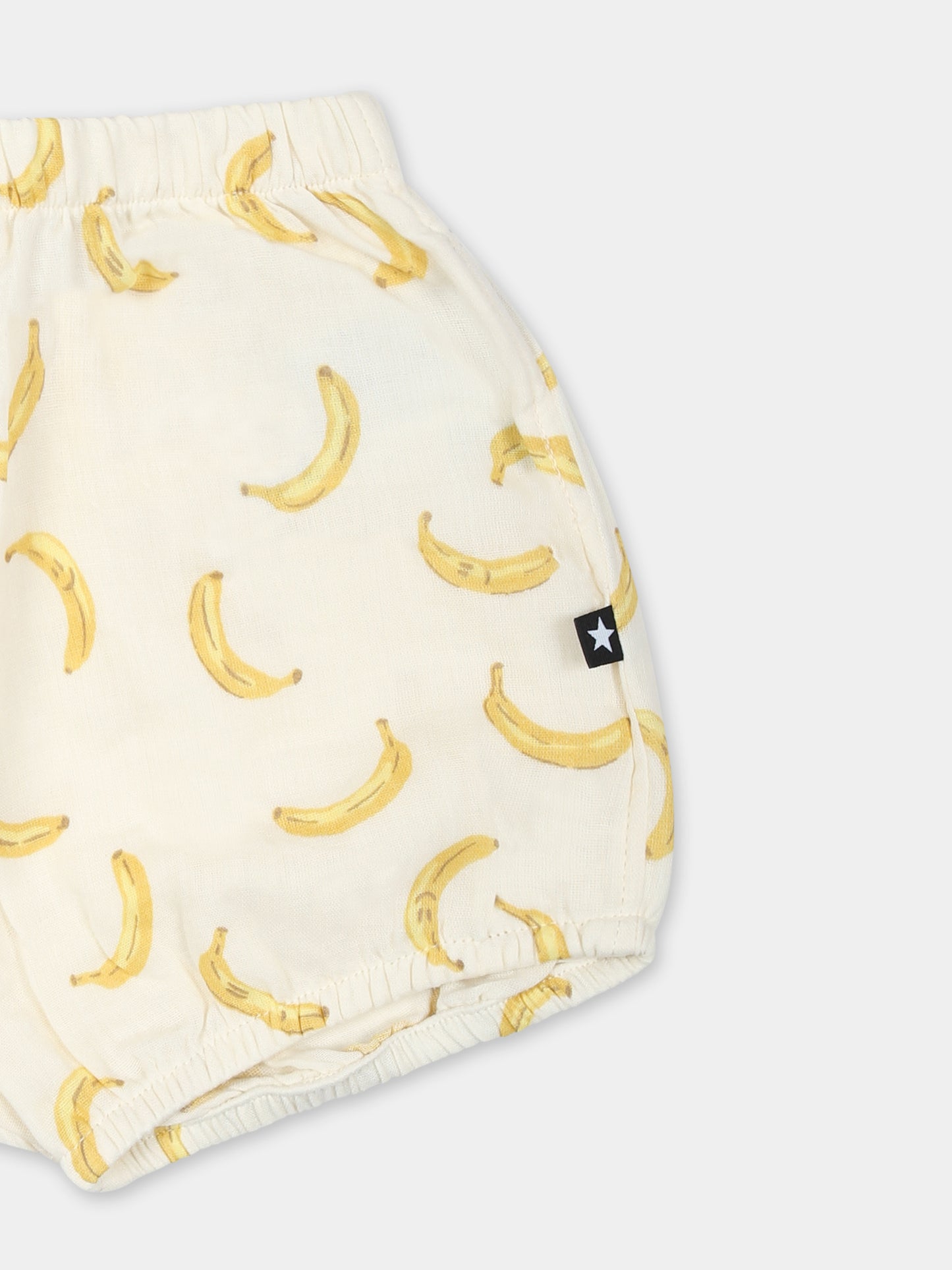 Shorts Somos avorio per neonati con banana all over,Molo,6S25H112 9358