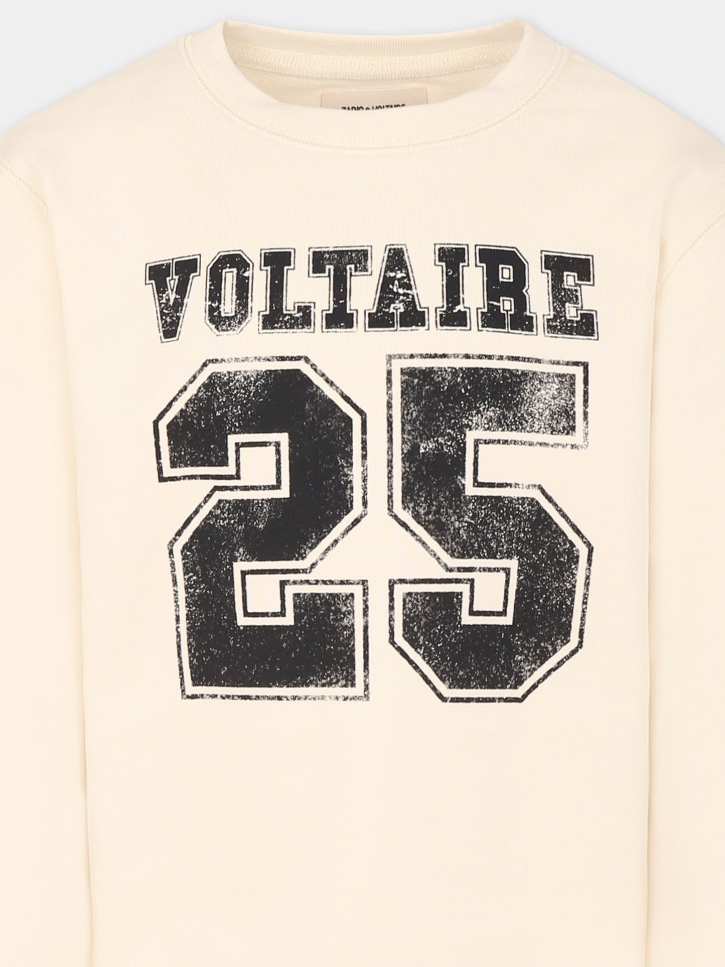 Felpa avorio per bambino con logo,Zadig & Voltaire Kids,X60383 195