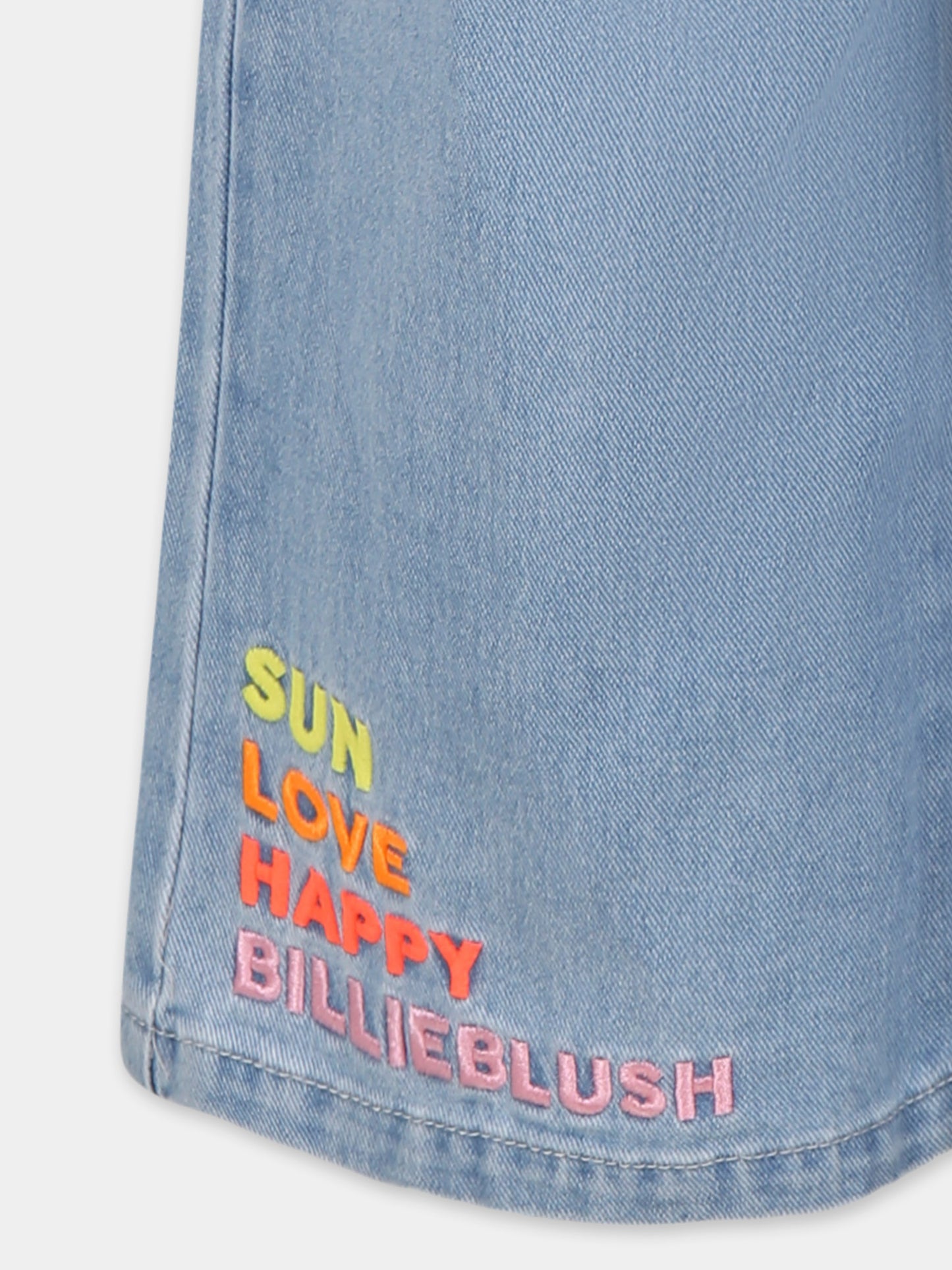Jeans denim per bambina con scritte,Billieblush,U20848 Z18