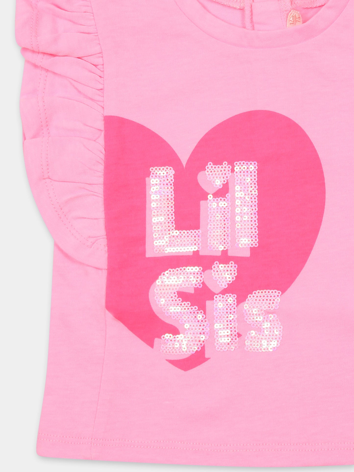 Pink t-shirt for baby girl with heart