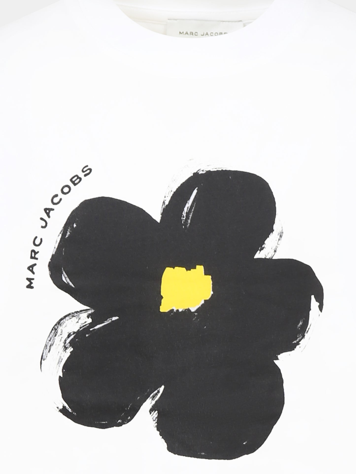 T-shirt bianca per bambina con fiore,Marc Jacobs,W60465 10P