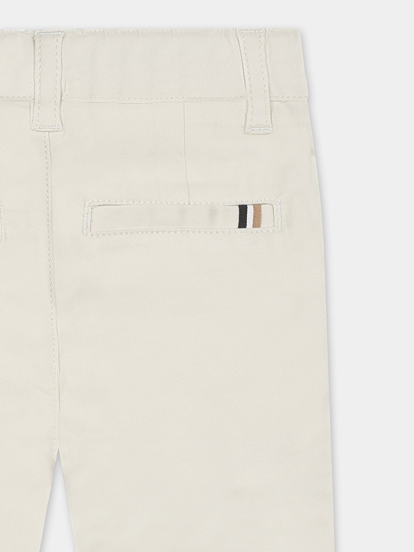 Beige trousers for baby boy