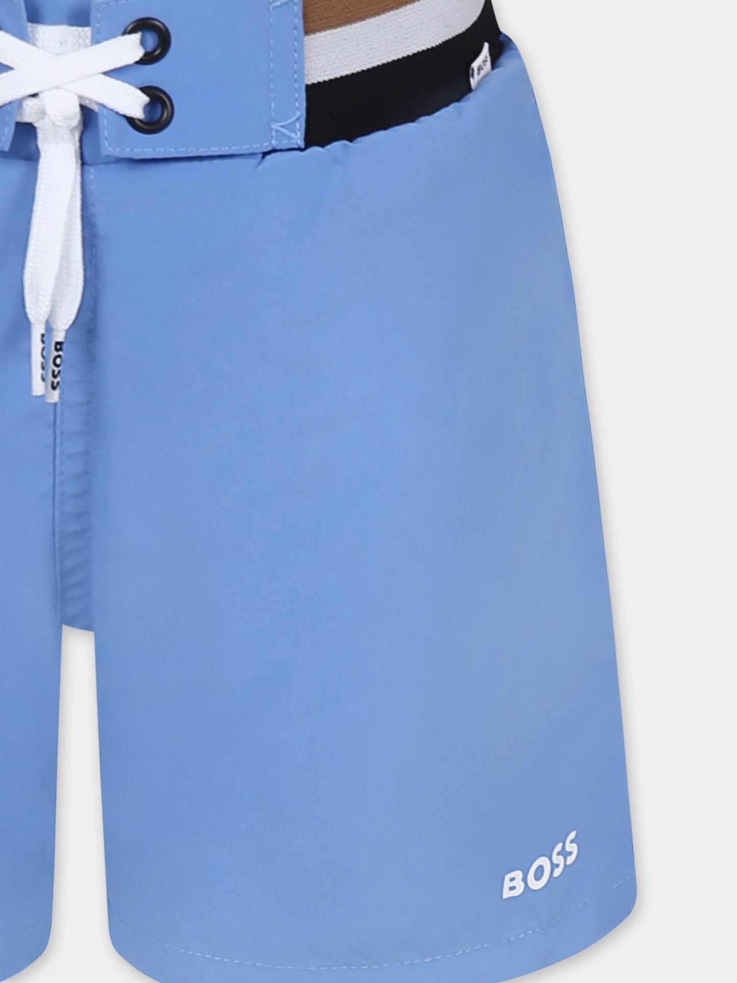 Boxer mare celeste per bambino con logo,Boss,J51969 84B