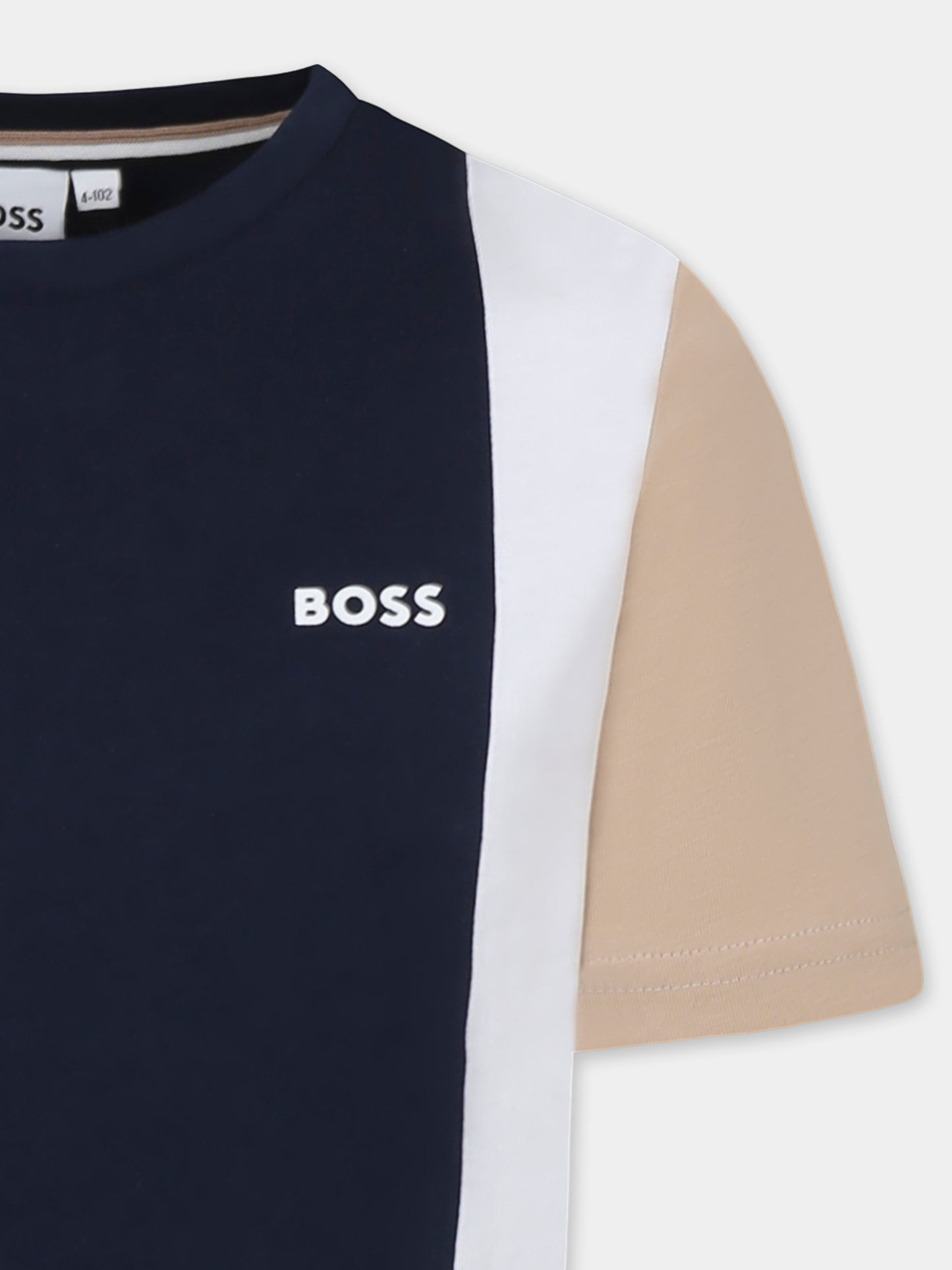 Blue t-shirt for boy with logo