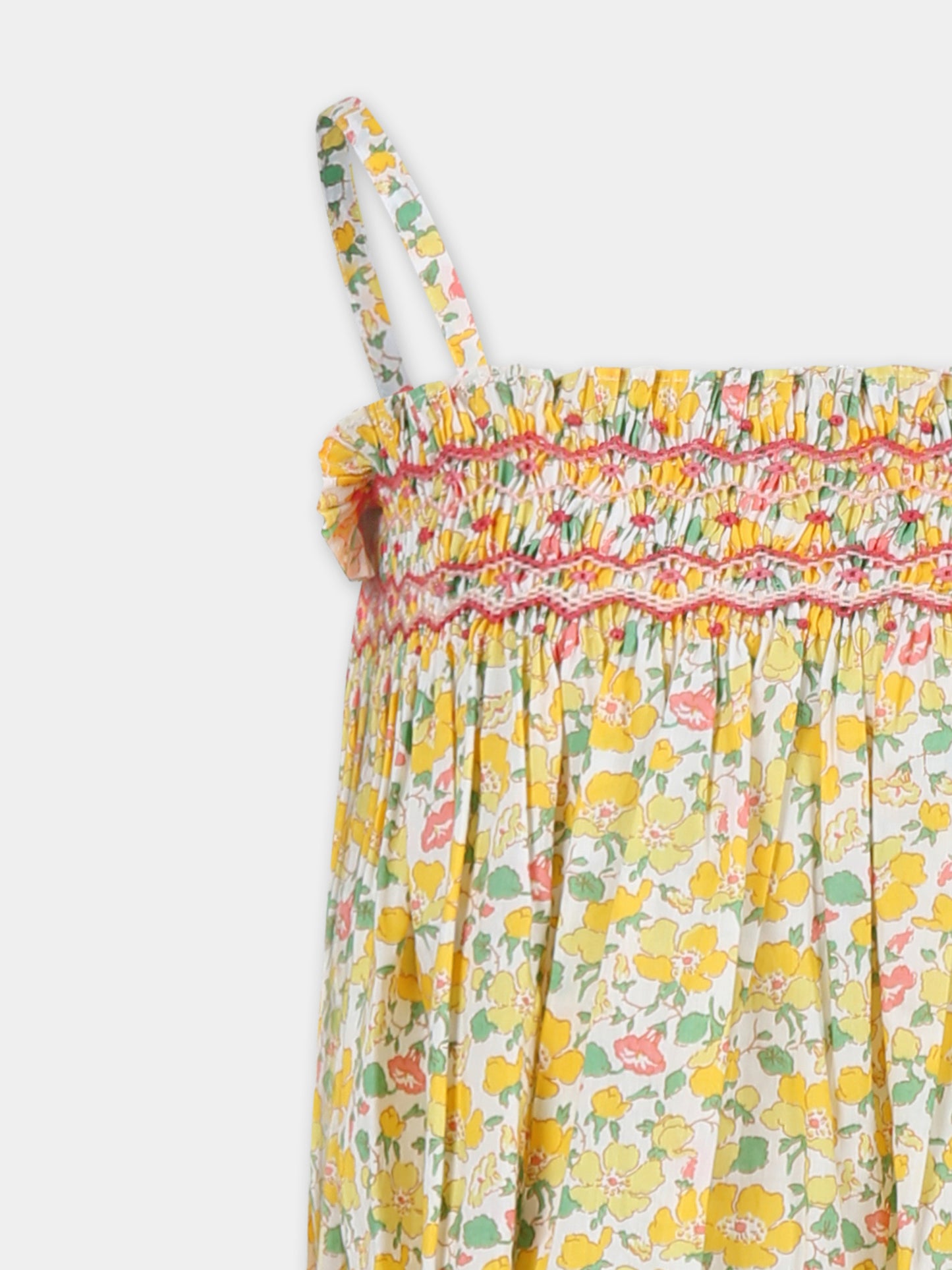 Multicolor top for girl with floral print