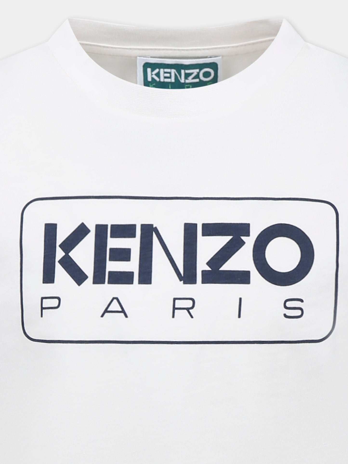 T-shirt avorio per bambini con logo,Kenzo Kids,K61142 117