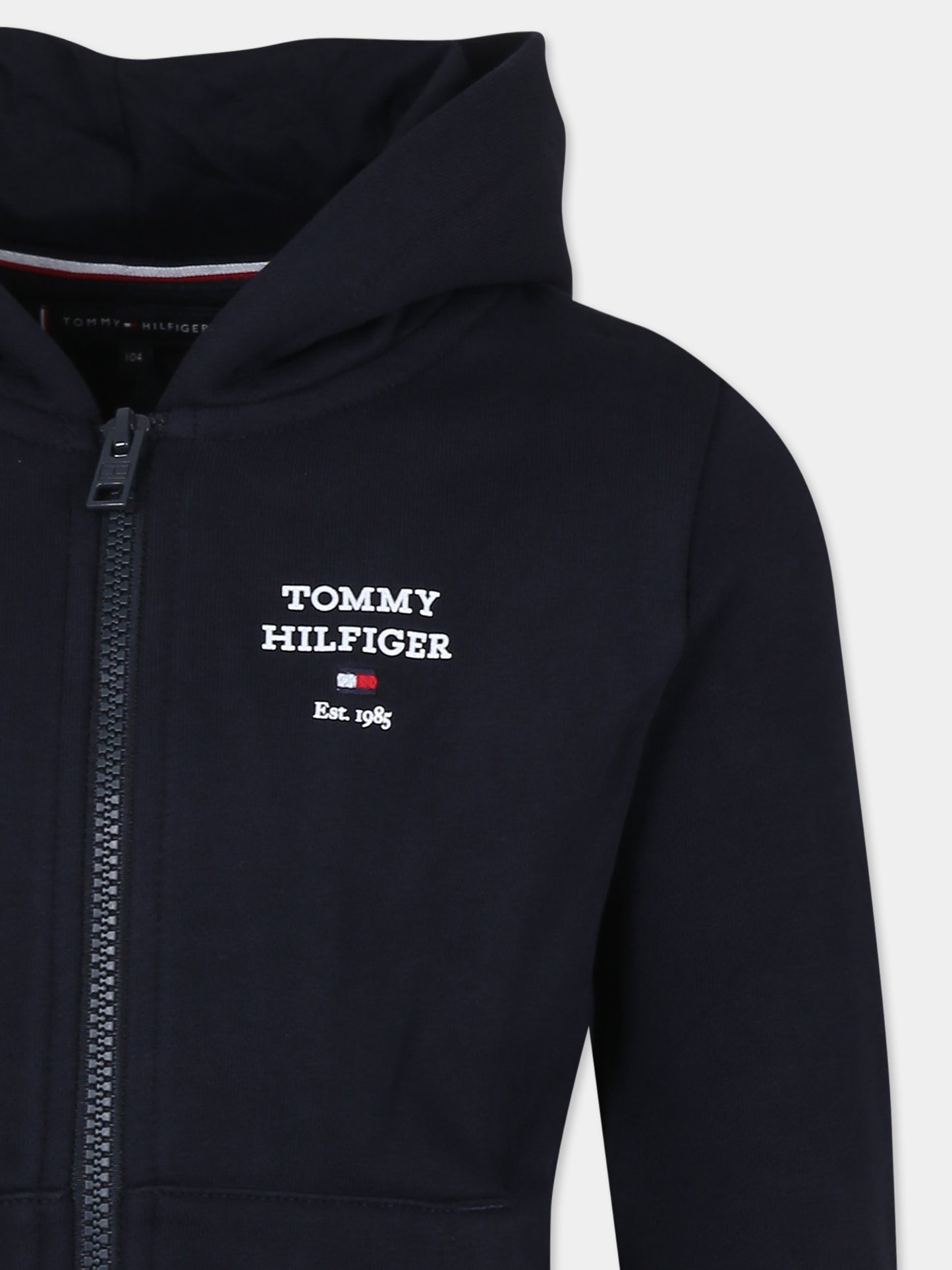 Felpa blu per bambino con logo,Tommy Hilfiger Junior,23FTHKB0KB08710 DW5