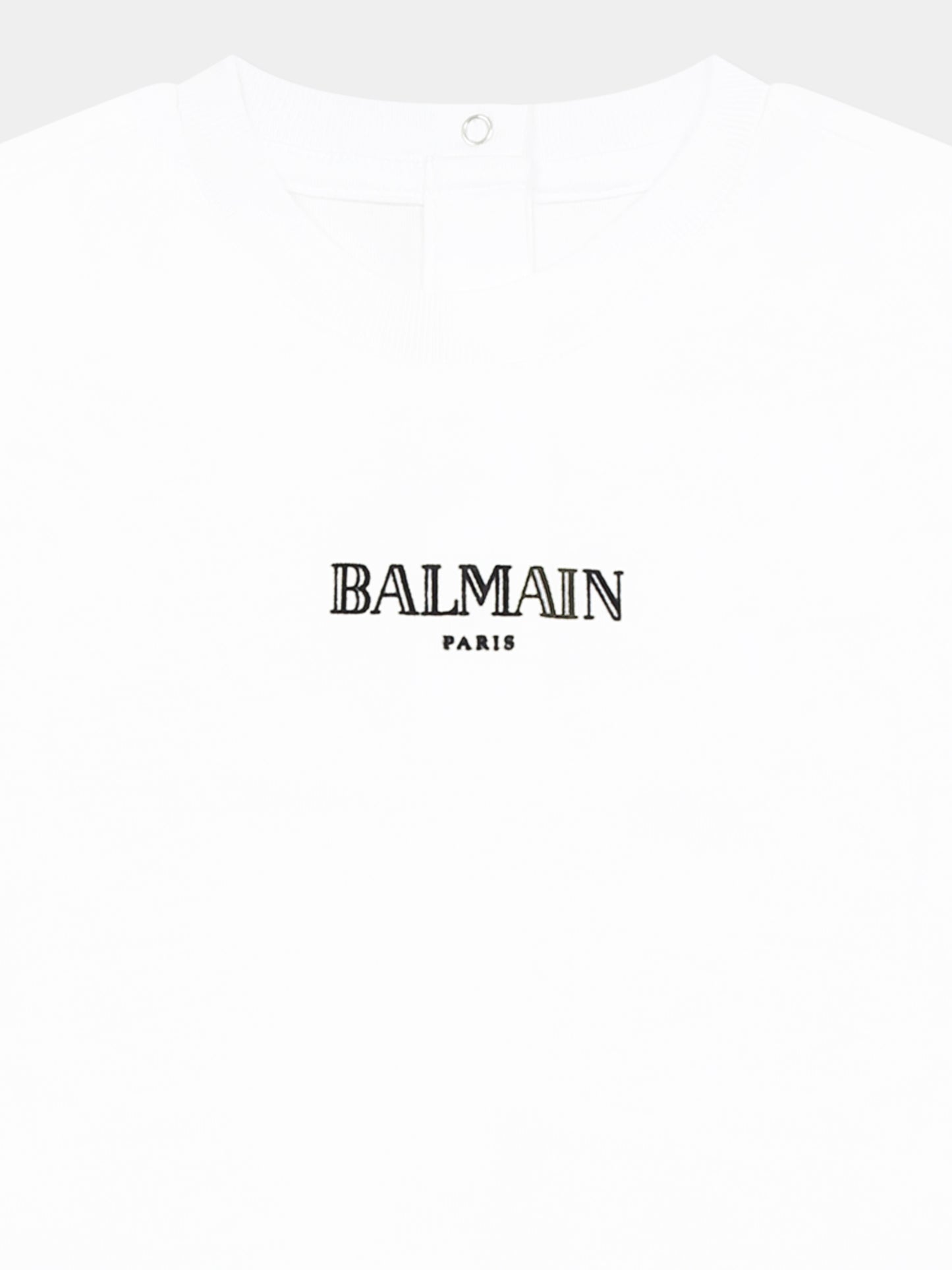 T-shirt bianca per neonati con logo,Balmain Kids,BW8601 Z1751 100NE