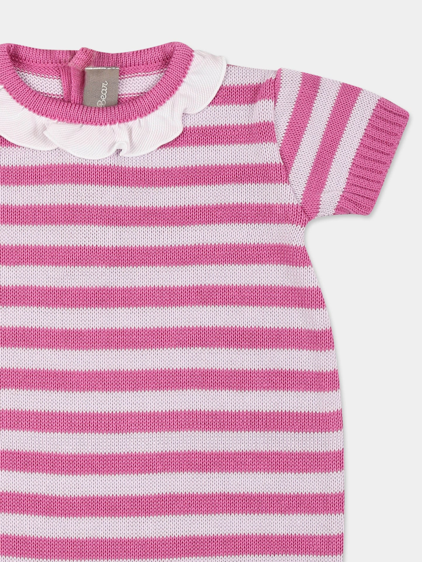 Pagliaccetto fucsia per neonata,Little Bear,1122 PEONIA/GLICINE