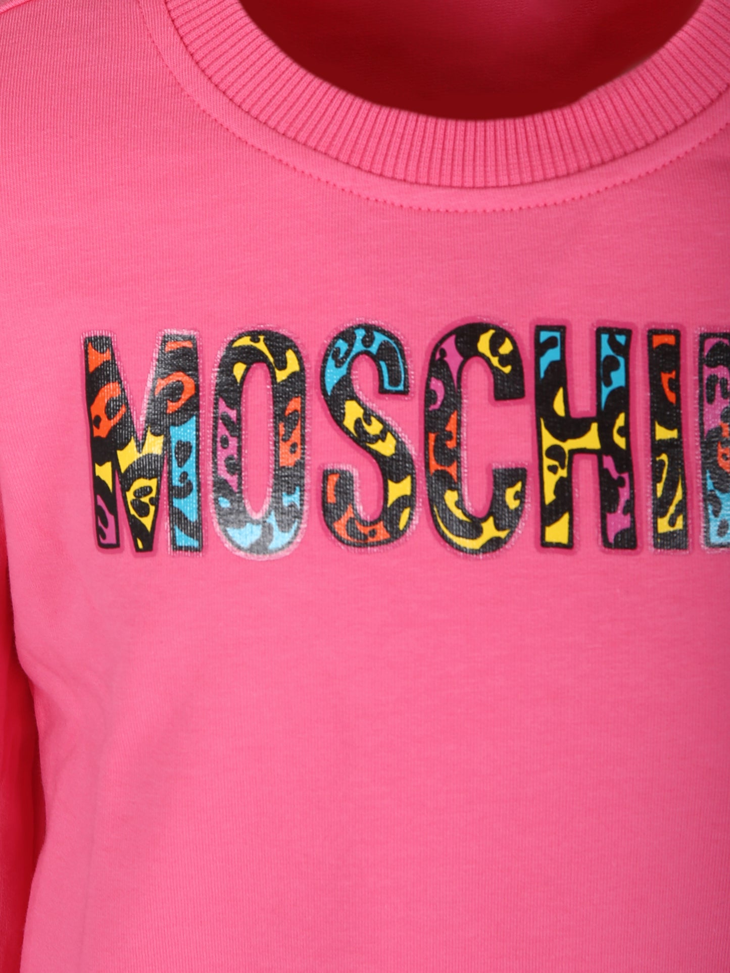 Felpa fucsia per bambina con logo,Moschino Kids,HEF02M LDA13 50580