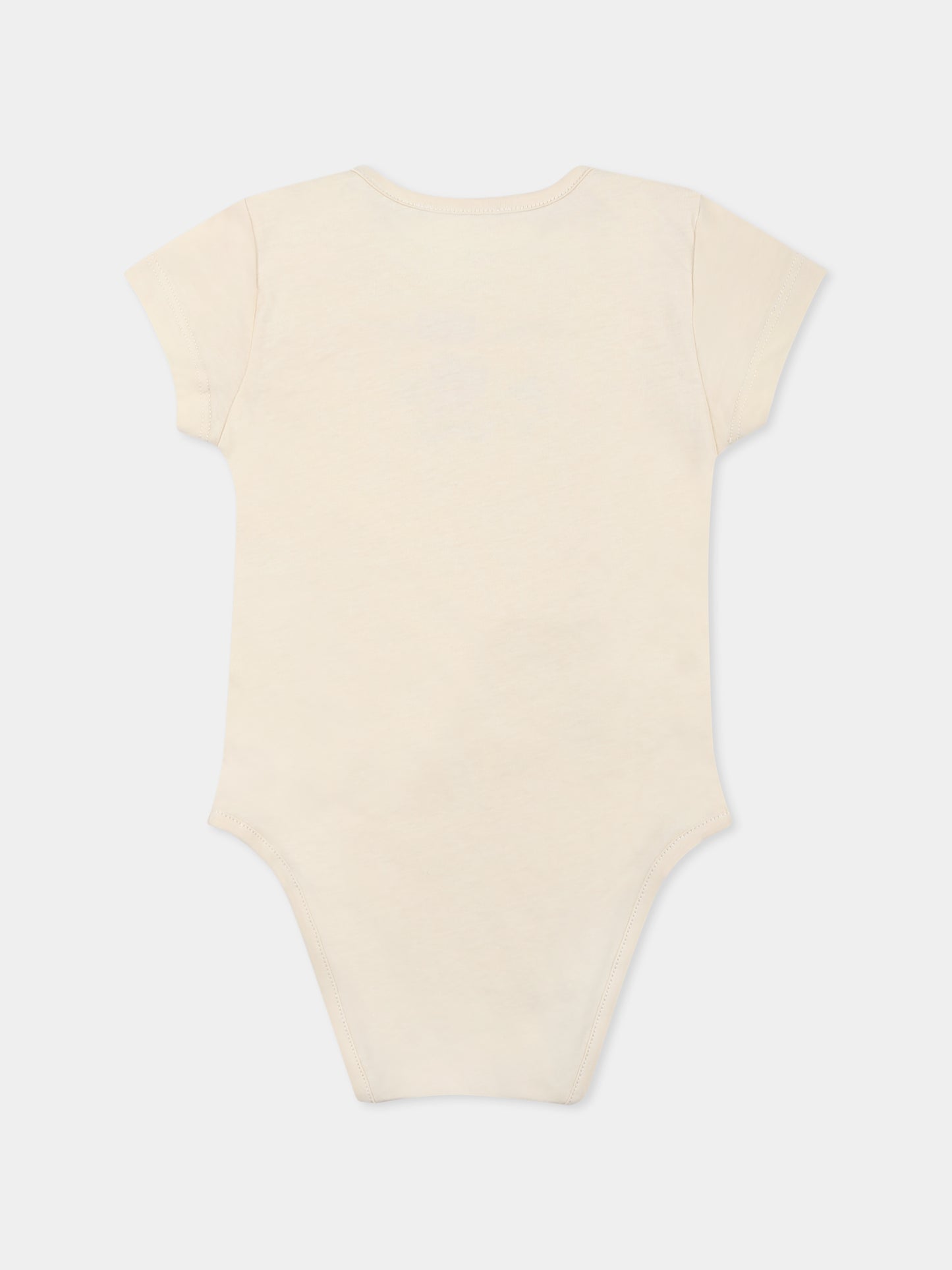 Set body beige per neonati con Teddy Bear e stampa,Moschino Kids,M9Y017 LABA6 20404