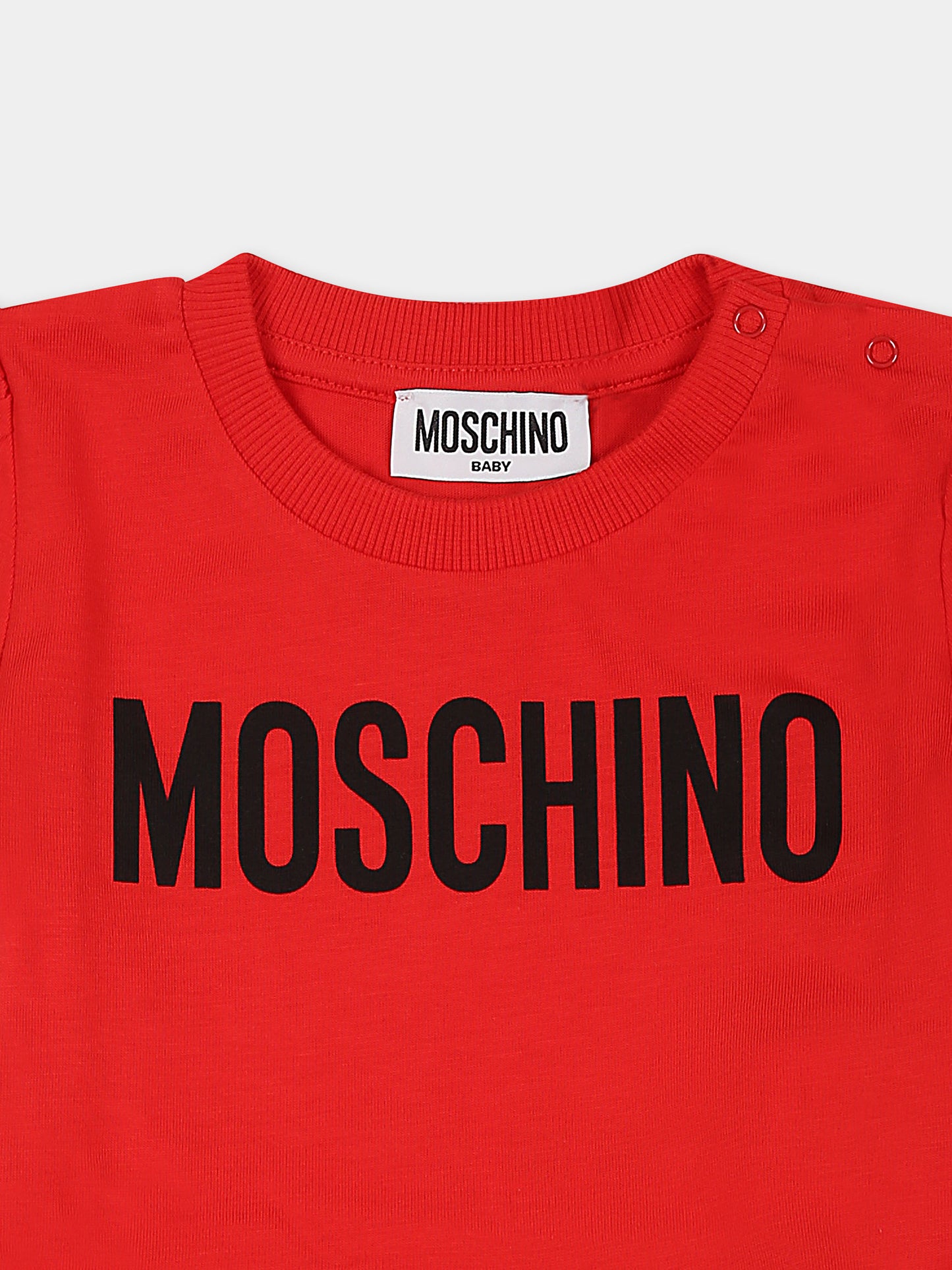 Red dress for baby girl with logo