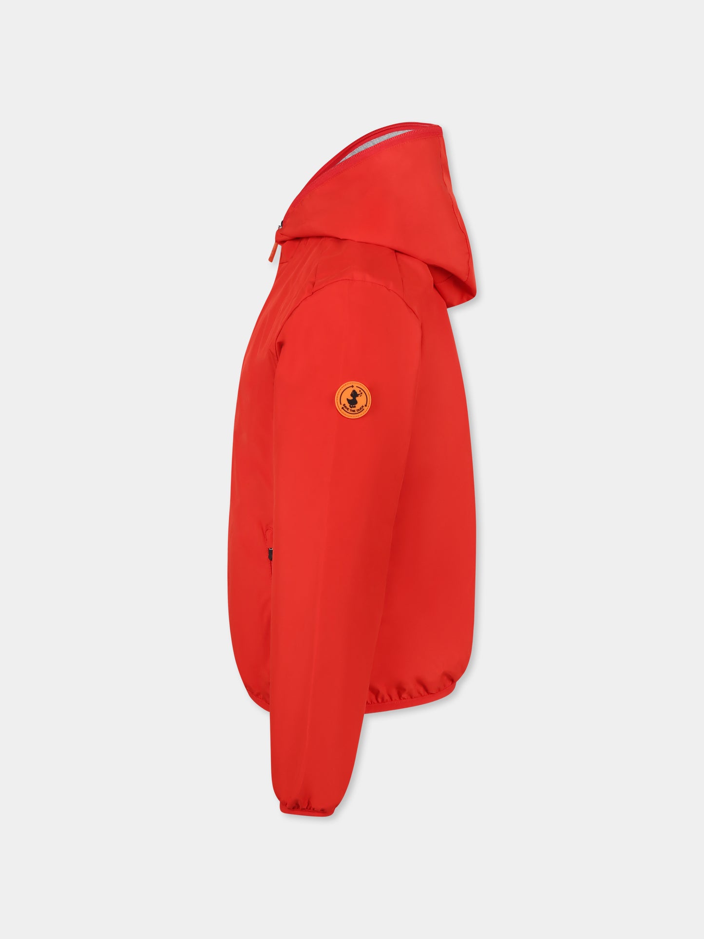 Giacca a vento rossa Jules per bambini con logo,Save The Duck Kids,J30036X WIND20 70020
