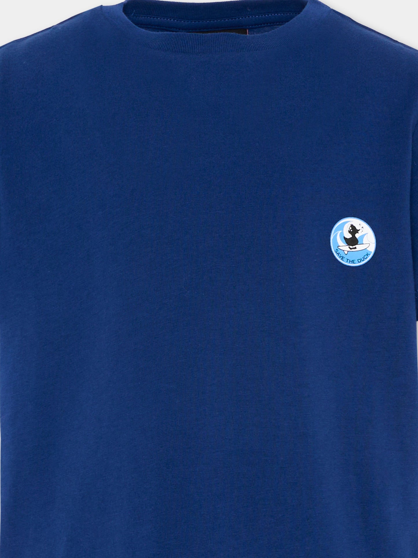 T-Shirt blu Surfer Ducker per bambini,Save The Duck Kids,JT1732X BESY20 90025