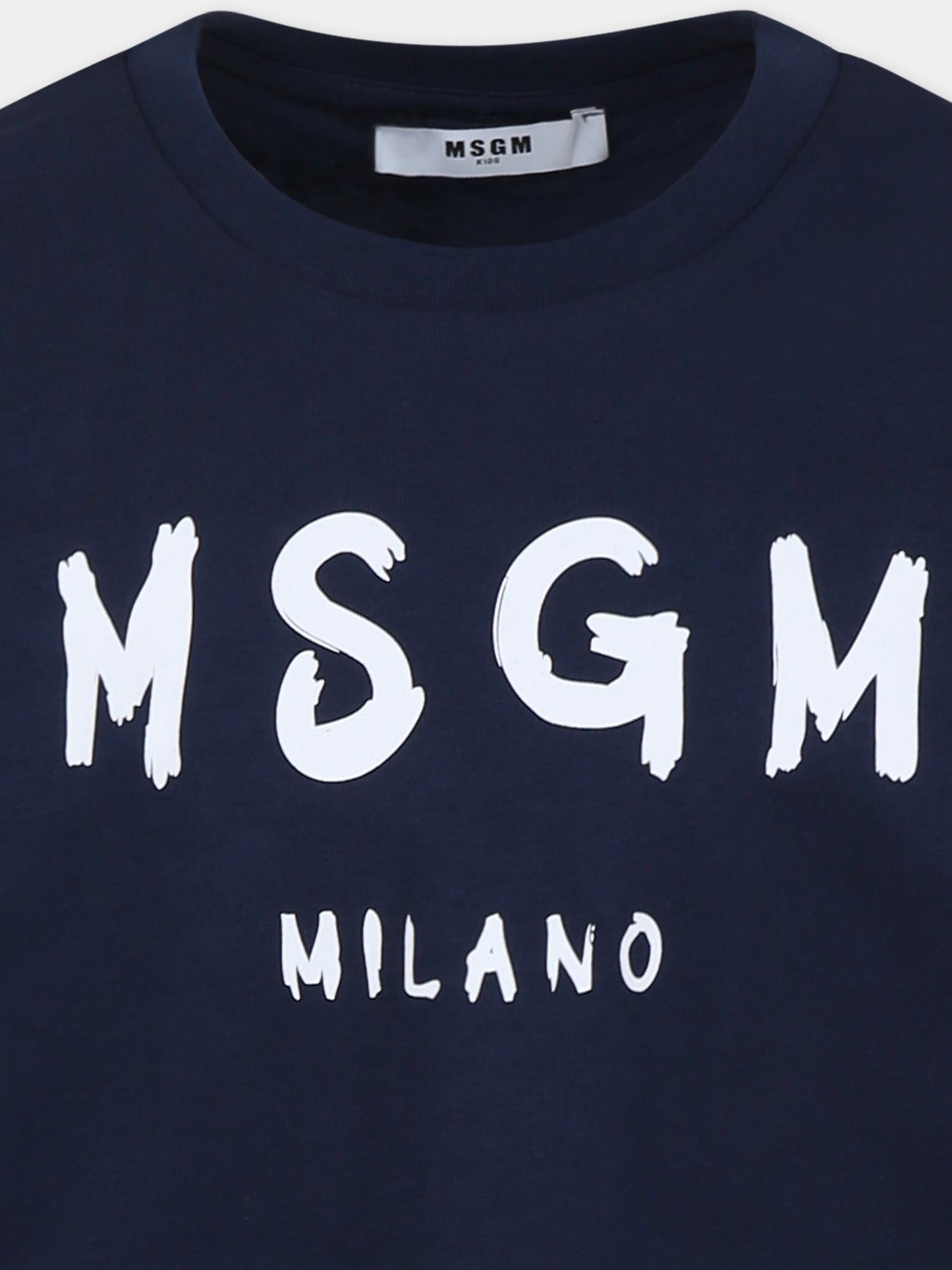 Blue t-shirt for kids with logo