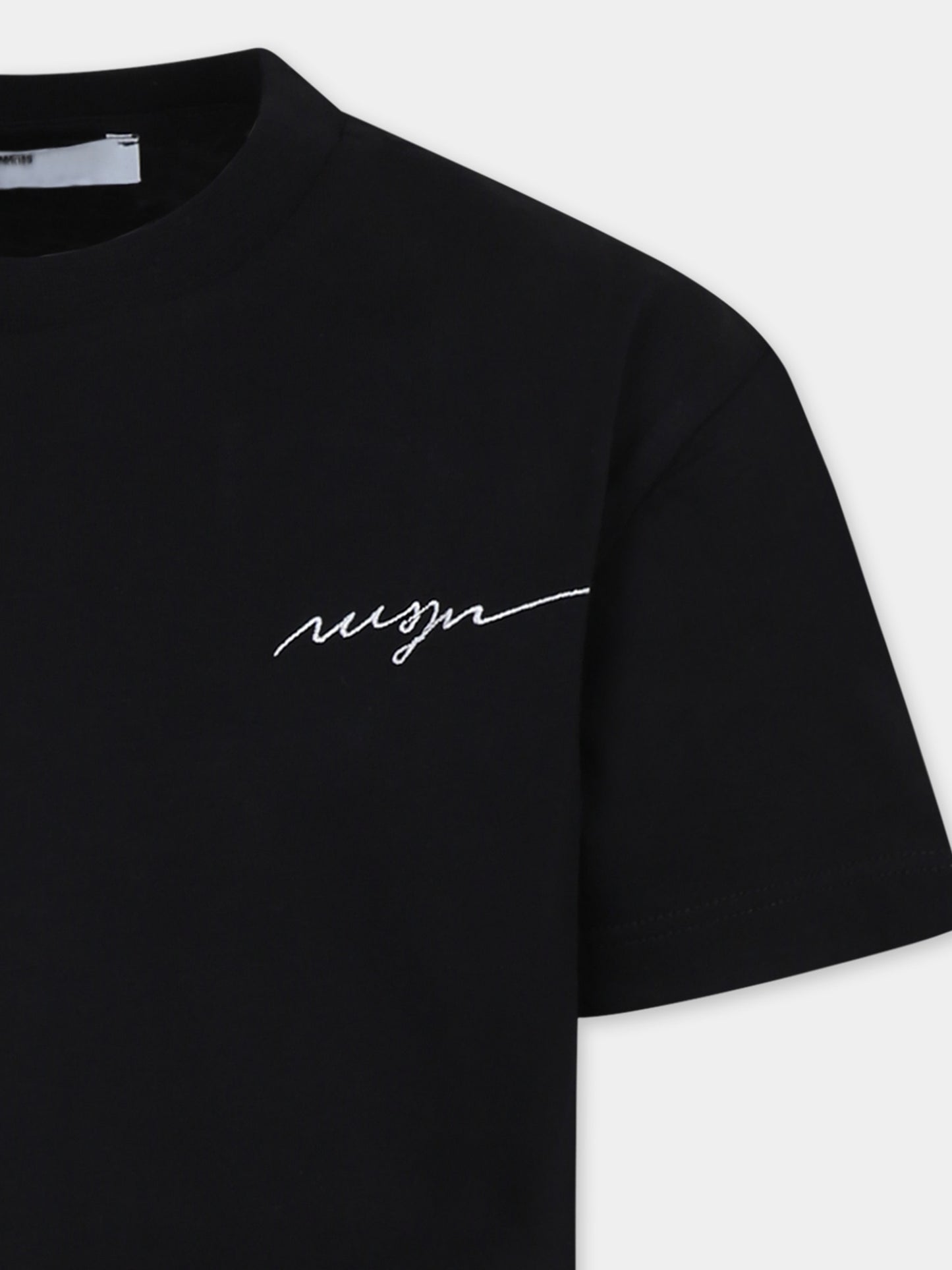 Black t-shirt for boy with logo