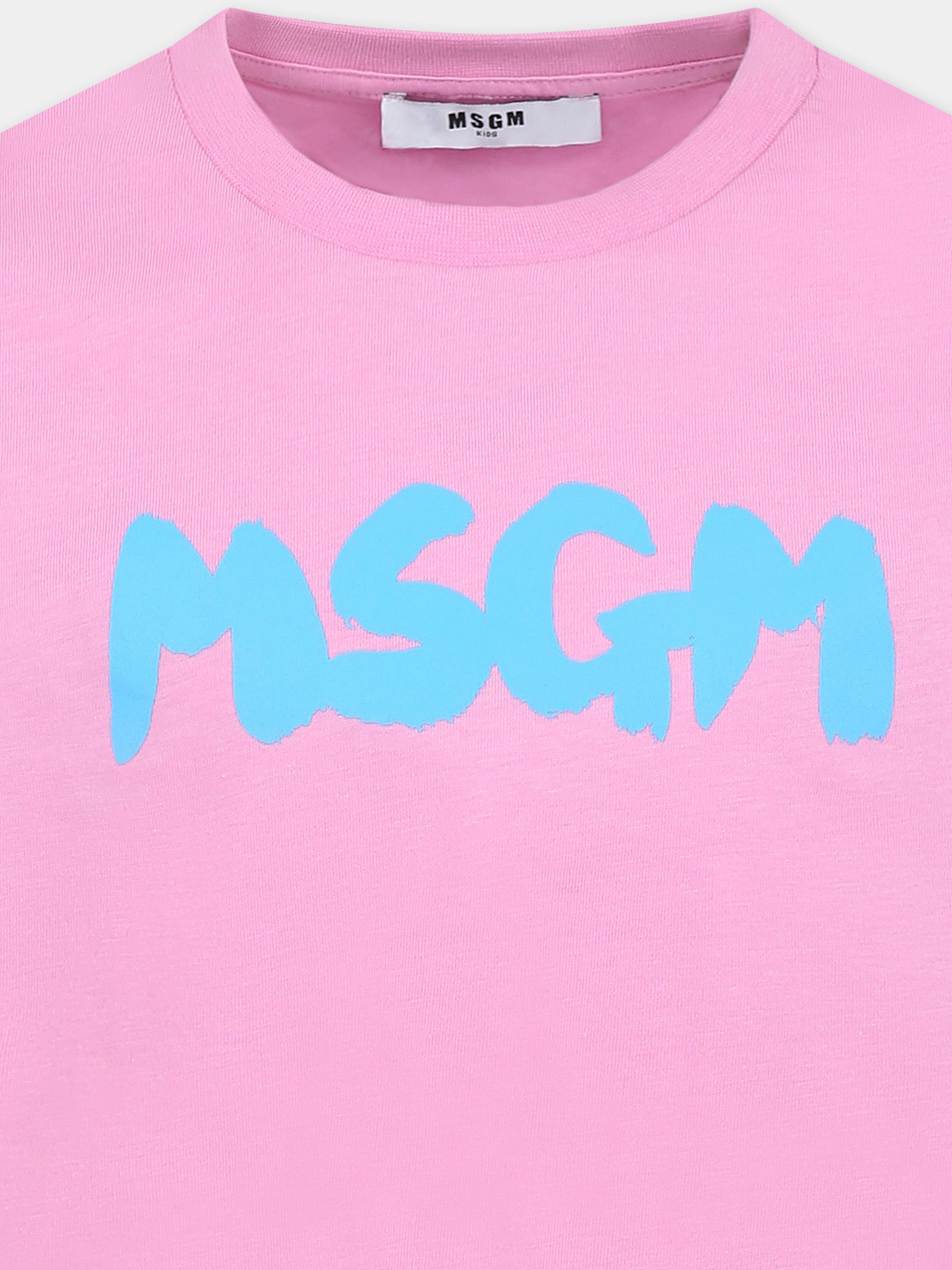 Pink t-shirt for girl with logo