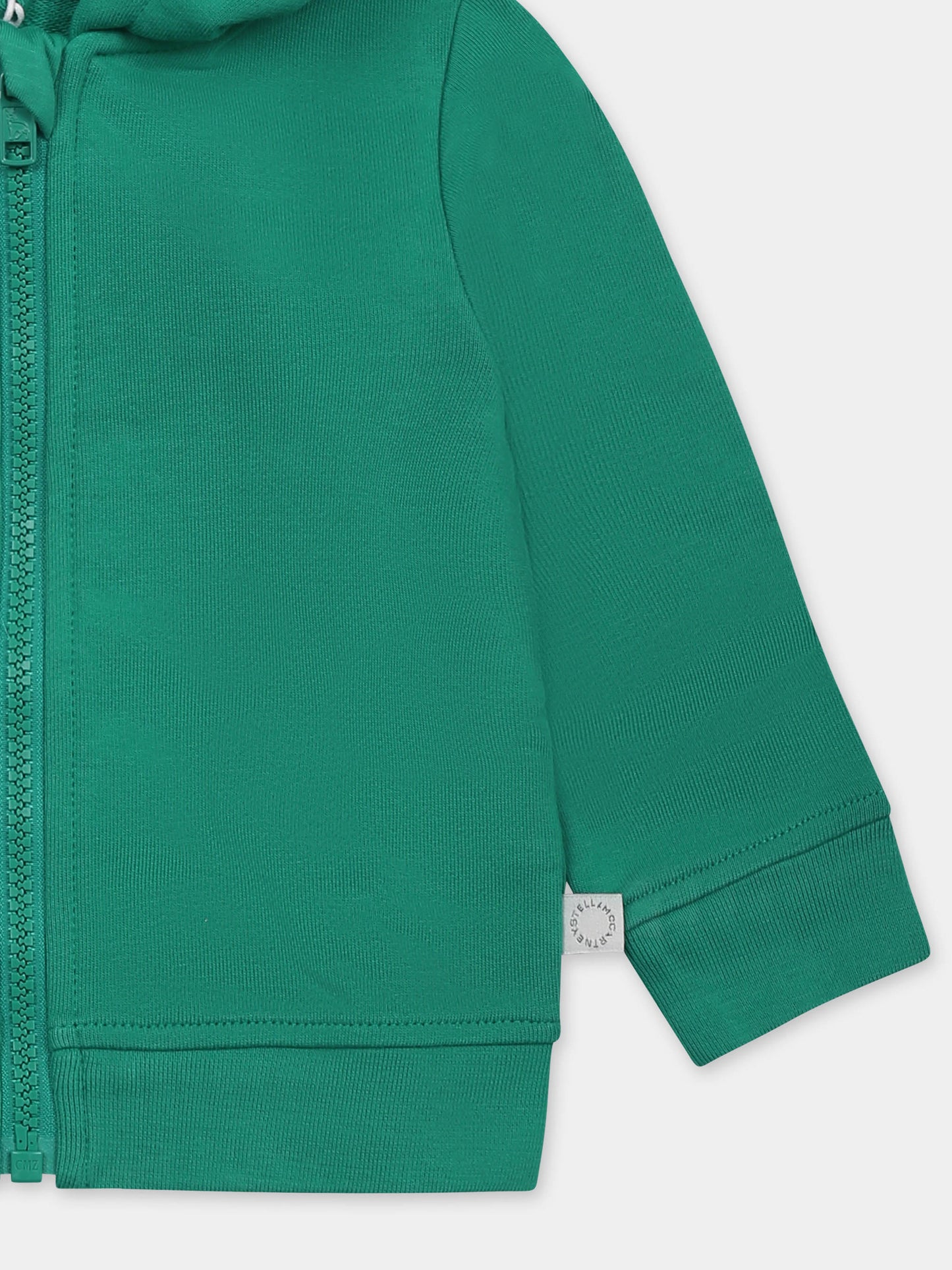 Felpa verde per neonato con rana,Stella Mccartney Kids,TW4540 Z0499 752