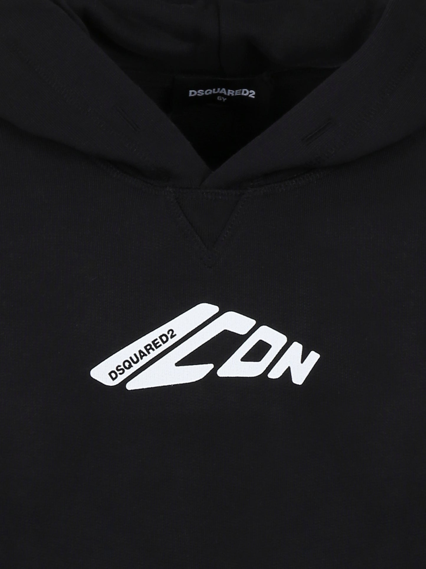 Felpa nera per bambino con logo Icon,Dsquared2,DQ2940 D00ZF D2S909U DQ900