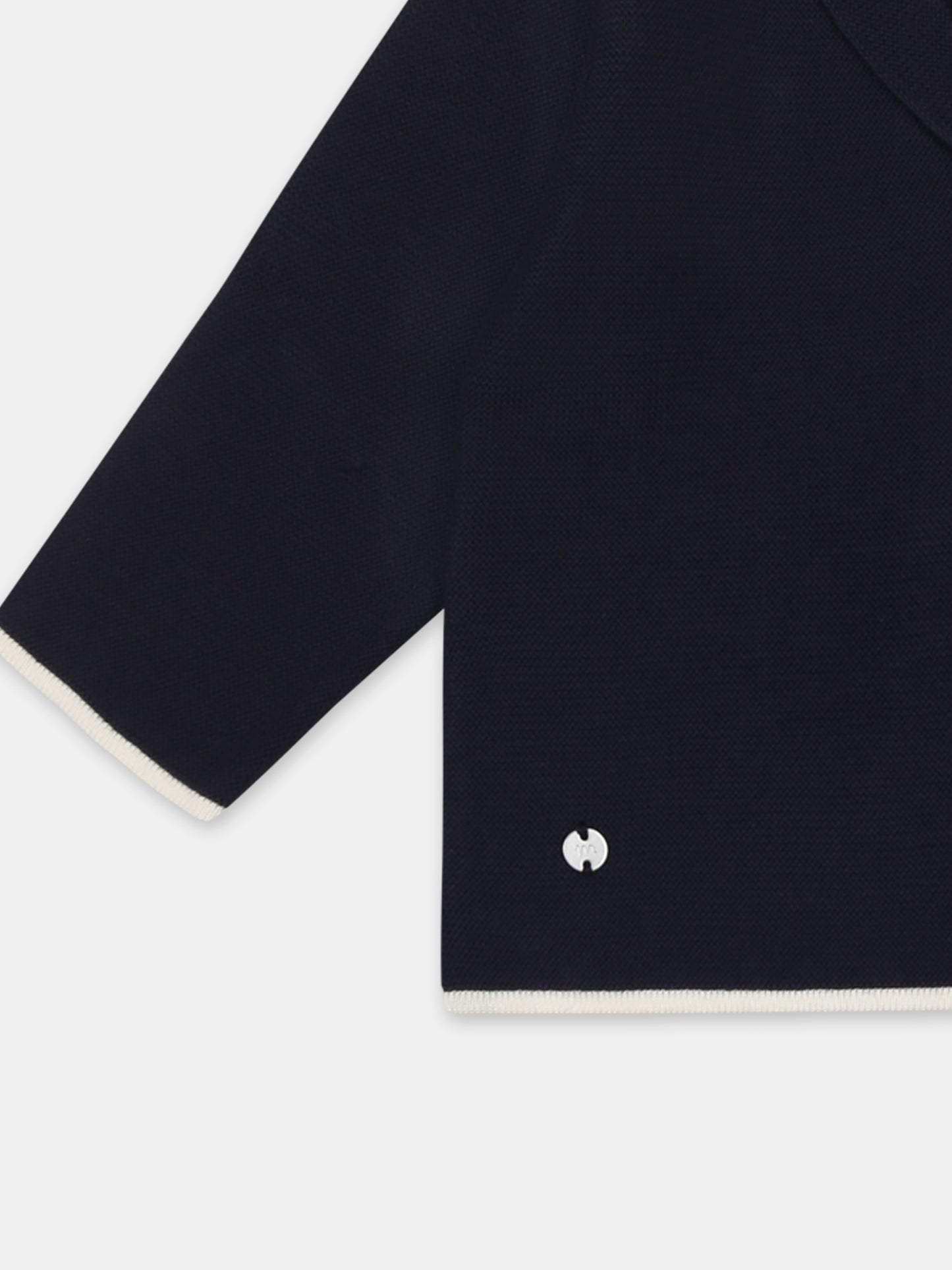 Cardigan blu per neonato con logo,Mayoral,1469 066