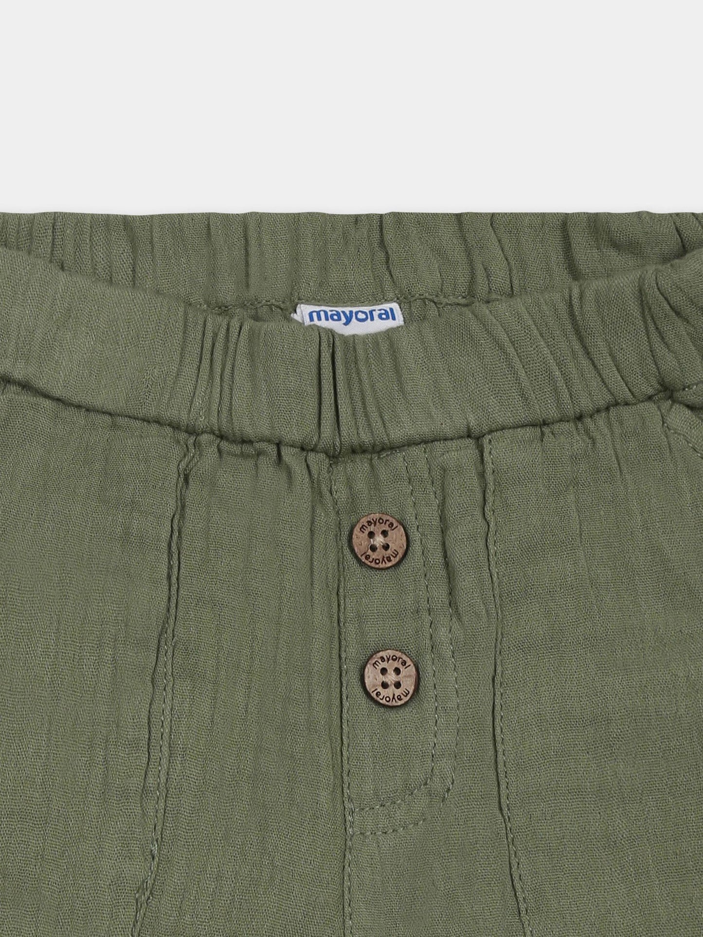 Green shorts for baby boy