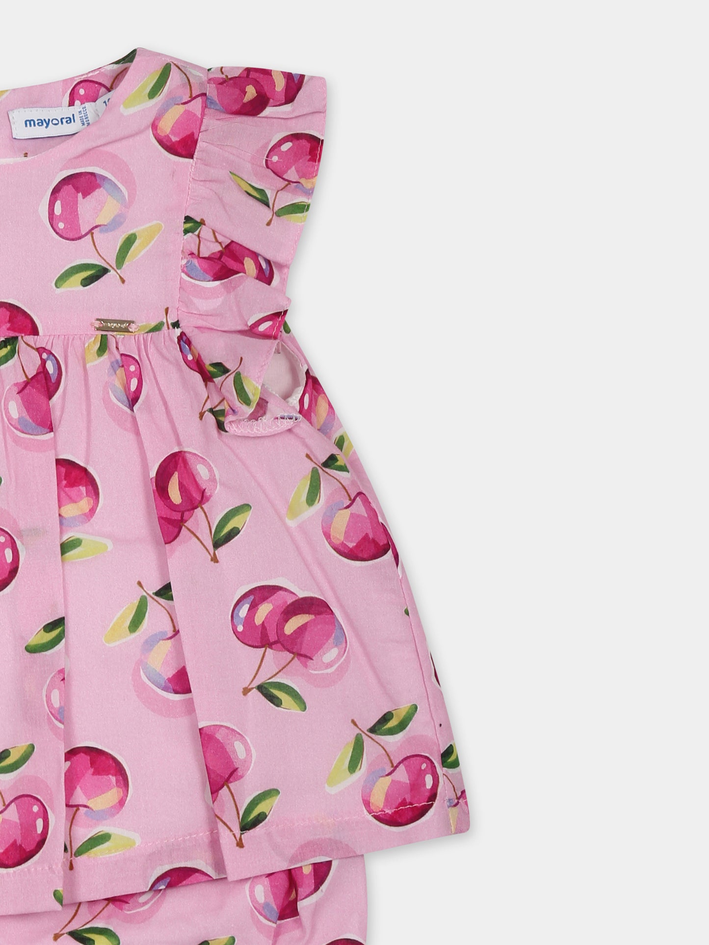 Completo rosa per neonata con ciliegie,Mayoral,1238 018