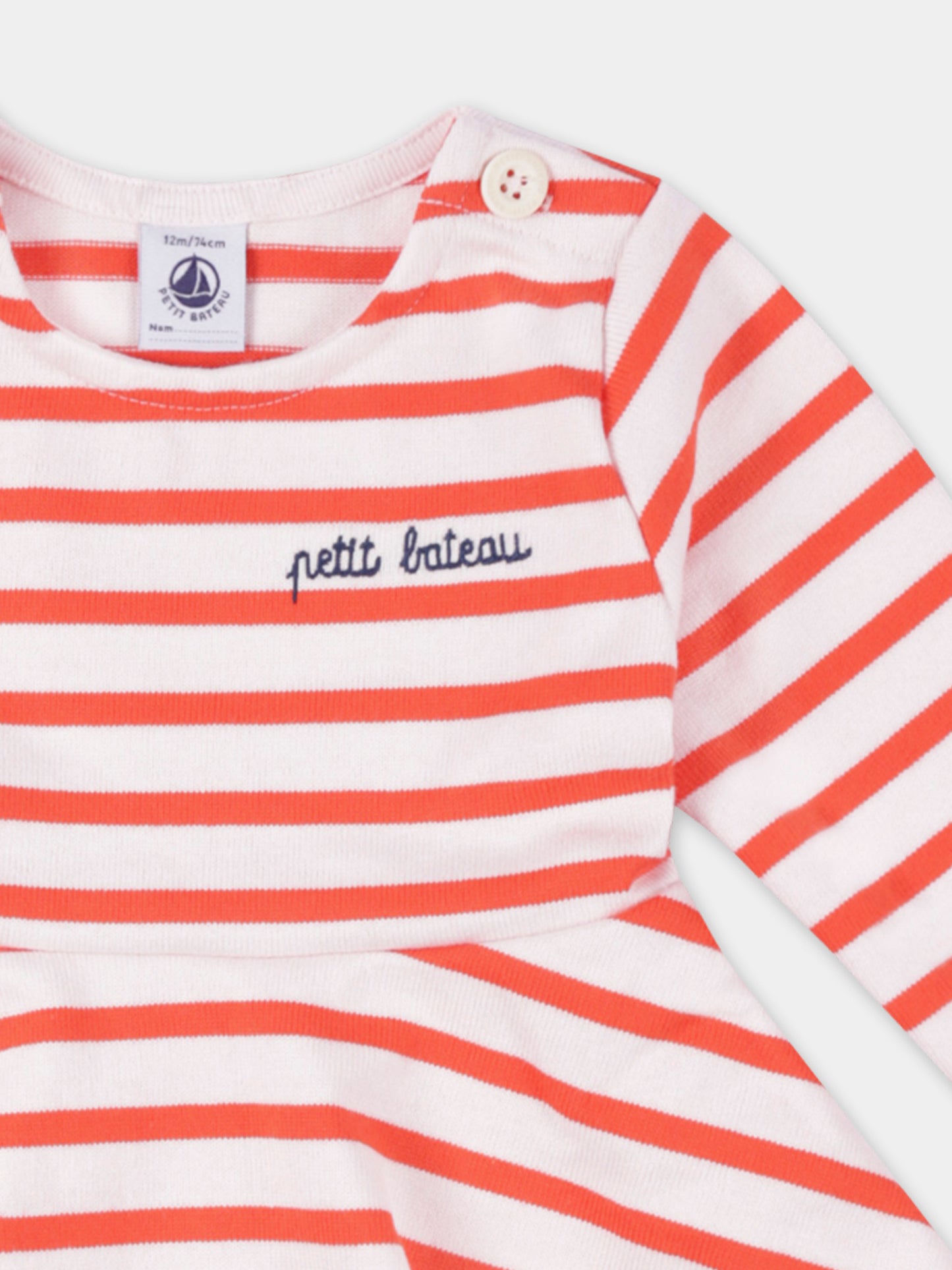 Vestito multicolor per neonata con logo,Petit Bateau,A0D5X FLEUR/SPICY 01