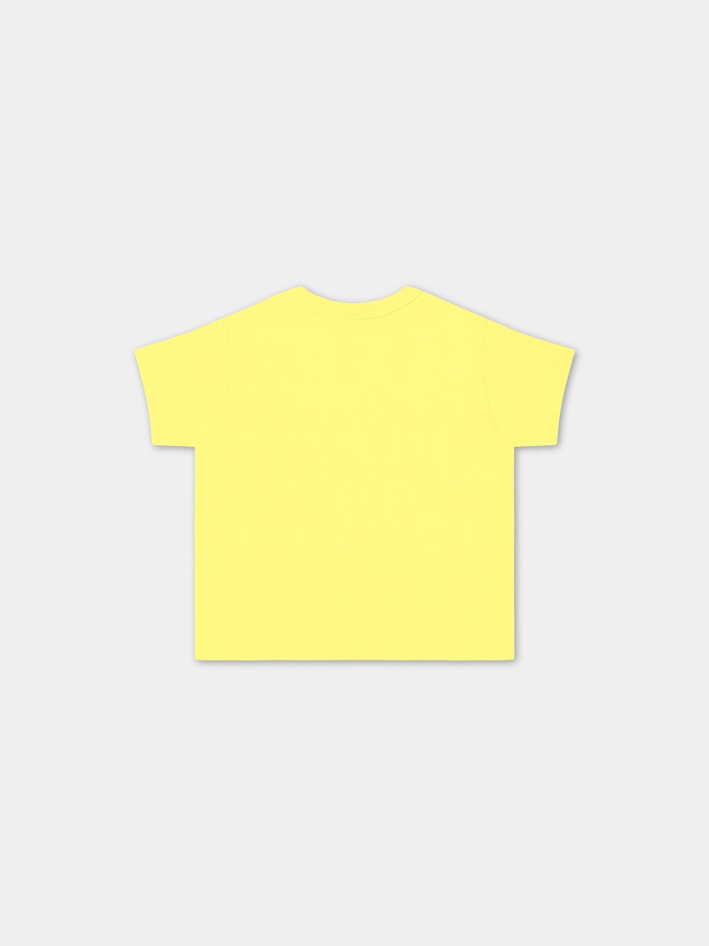 T-shirt gialla per neonato con pony blu ricamato,Ralph Lauren Kids,832904087