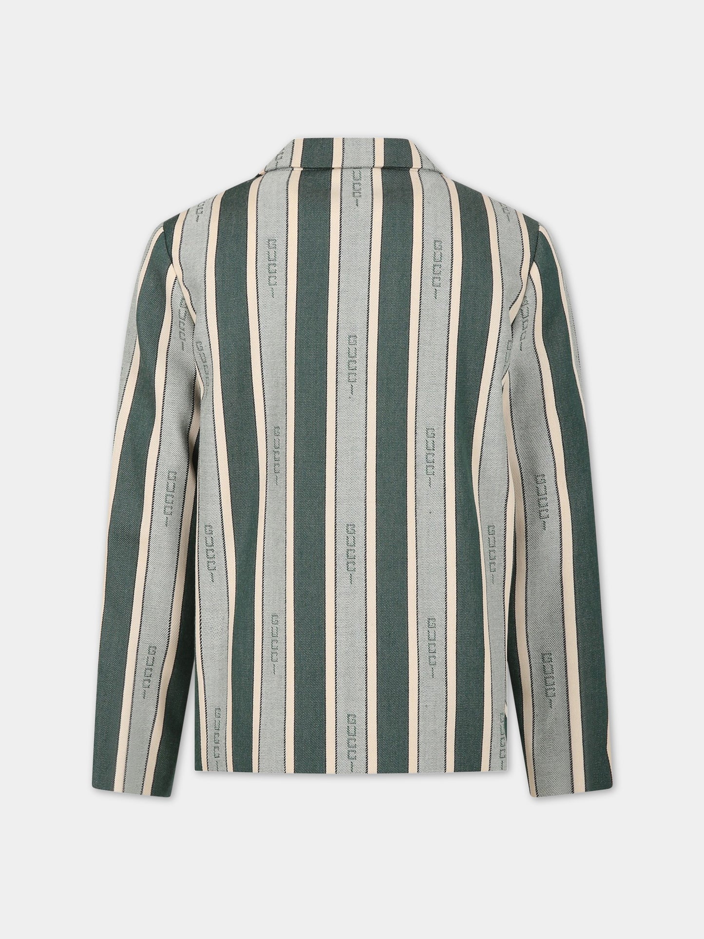 Giacca verde e avorio per bambino con scritta Gucci ,Gucci Kids,721967 XWAVP 3616