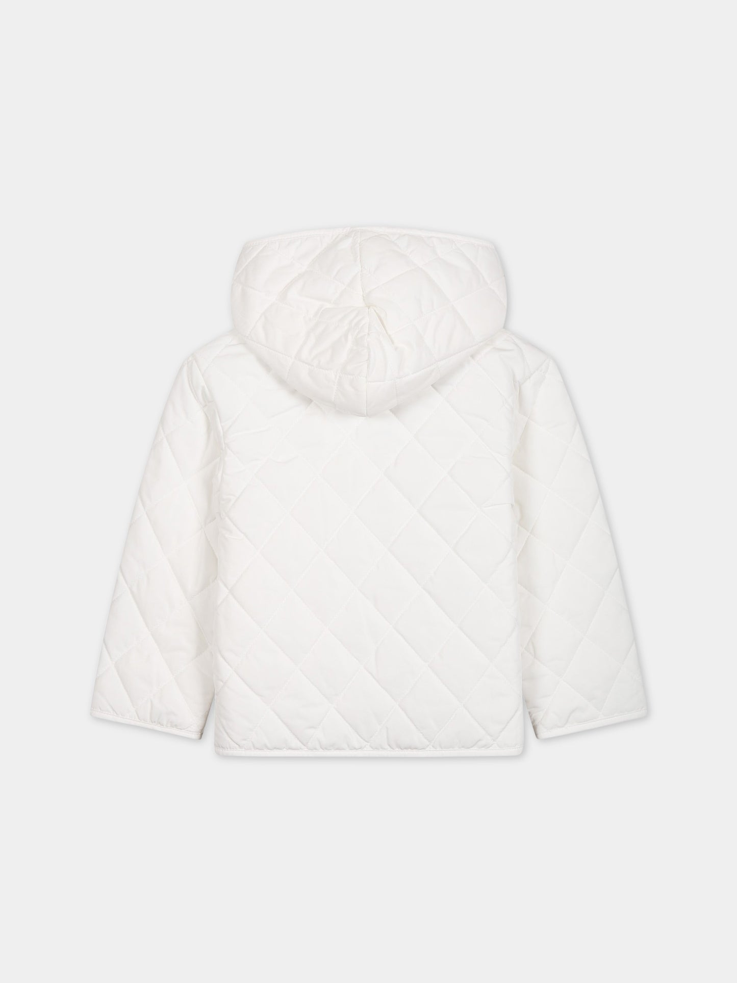 Piumino bianco per bambini con Teddy Bear e logo,Moschino Kids,MUS02A L3A68 10063