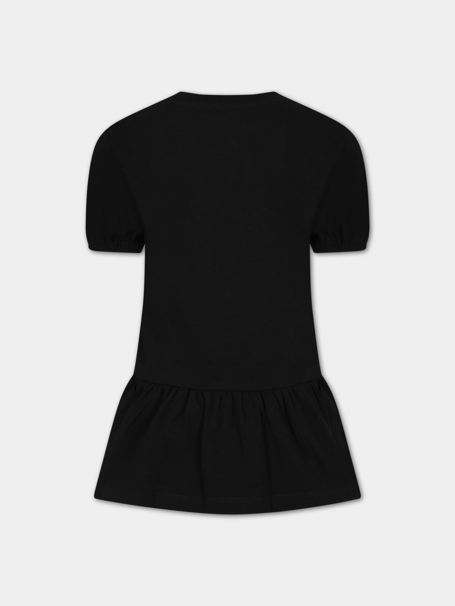 Vestito nero per bambina con Teddy Bear e logo,Moschino Kids,HDV0CQ LBA10 60100