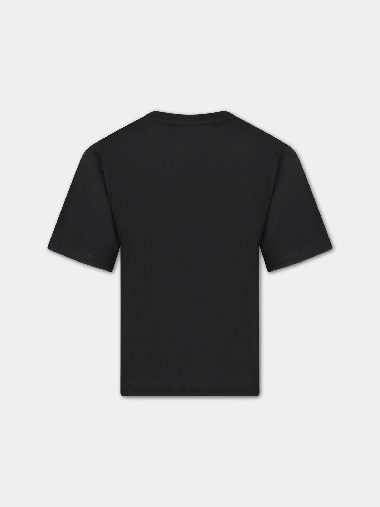 T-shirt nera per bambino con Teddy Bear,Moschino Kids,HOM03R LAA23 60100