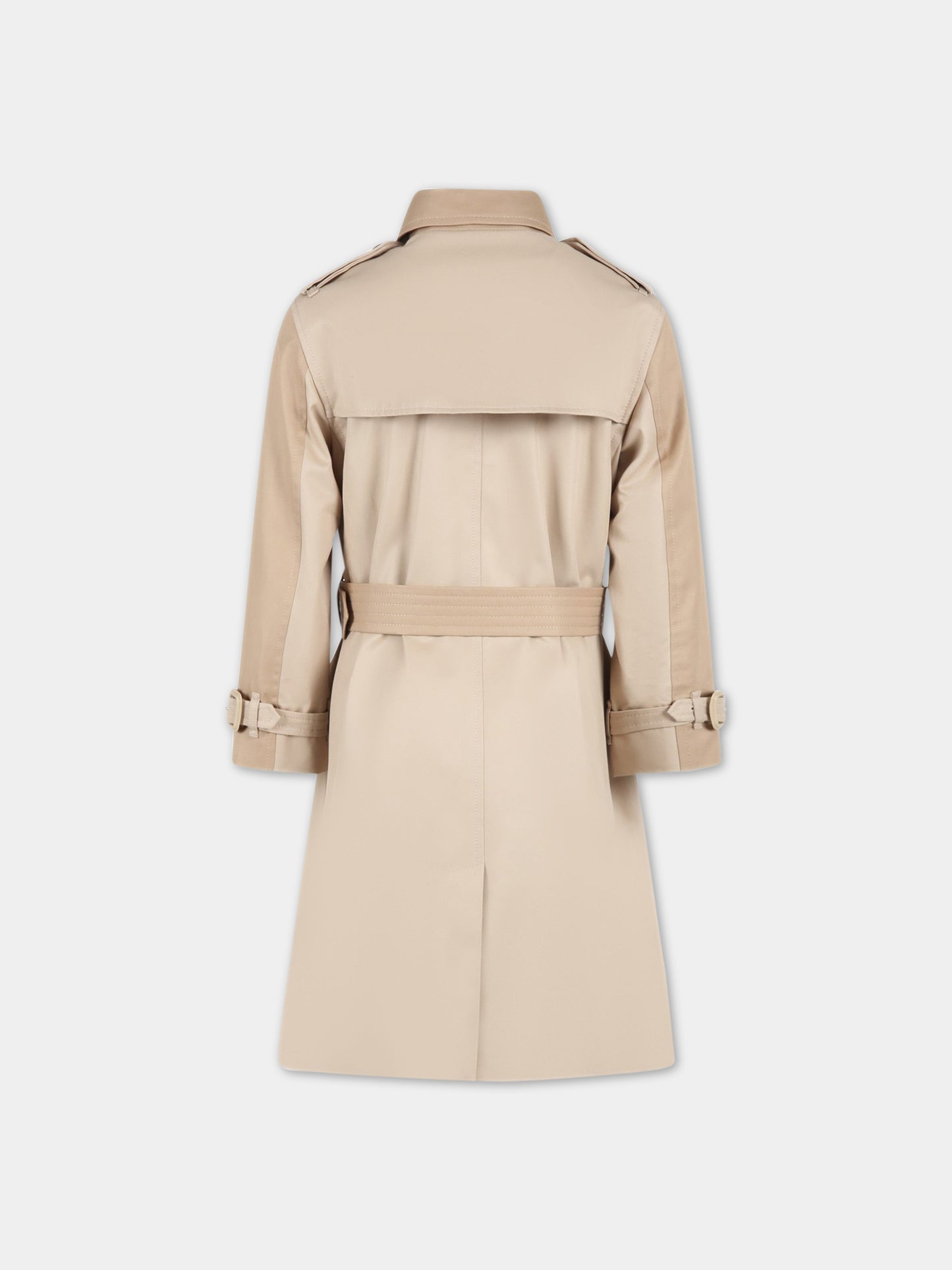 Trench beige per bambini con check vintage,Burberry Kids,8061723