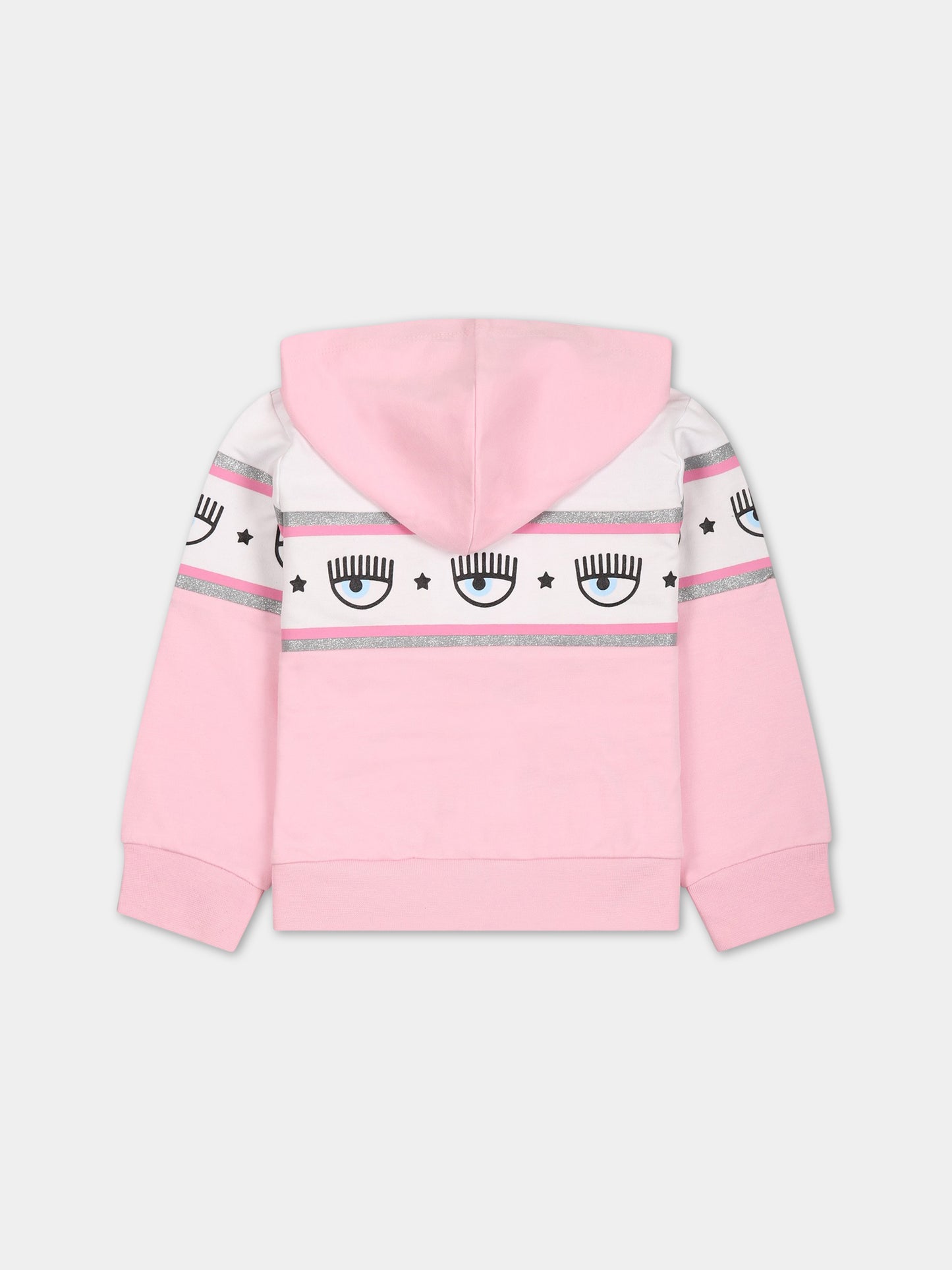 Felpa rosa per neonata con iconici occhiolini,Chiara Ferragni Collection,53A800 1040 0090