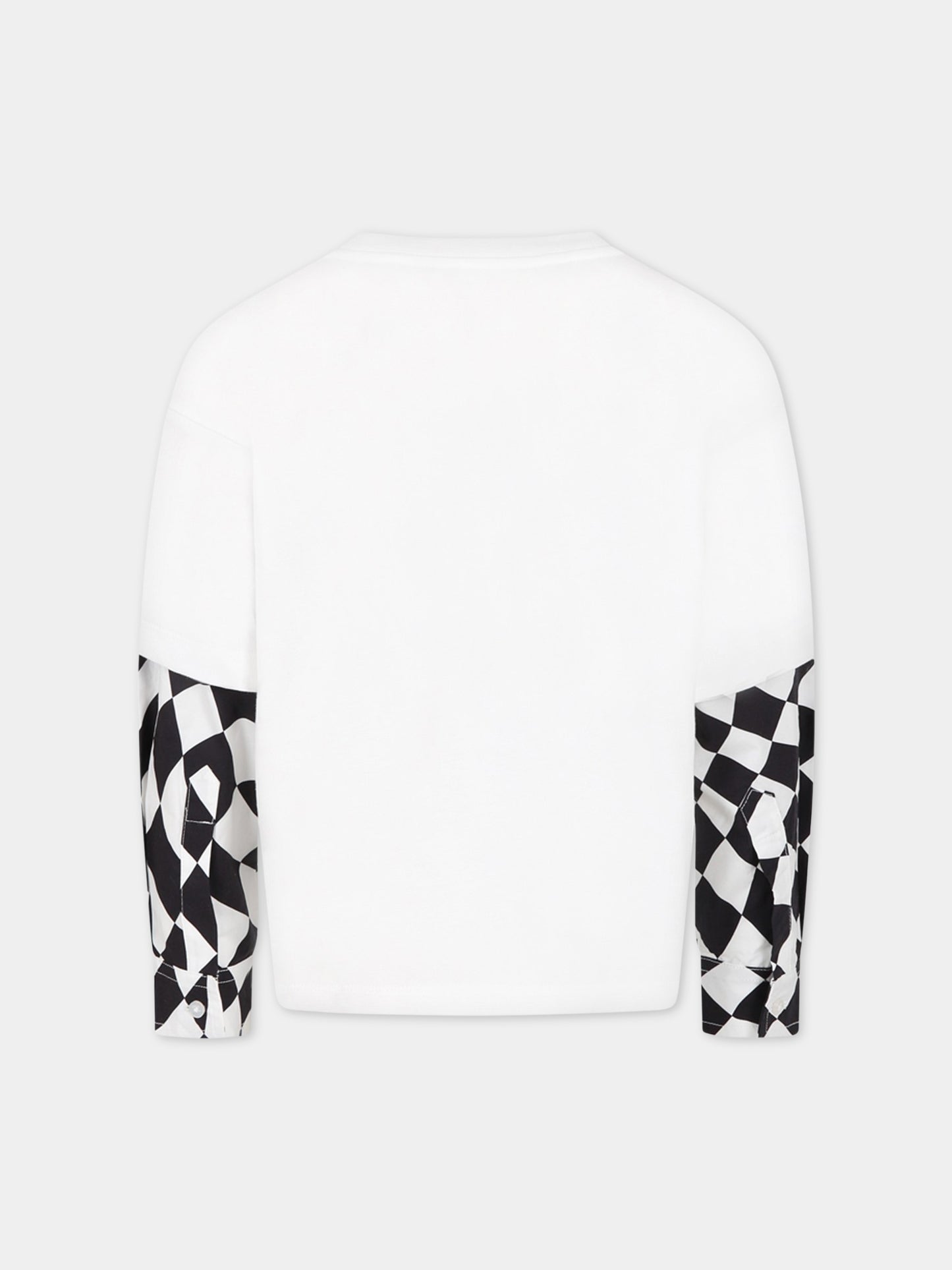 T-shirt bianca per bambino con logo,Mm6 Maison Margiela,M60308 MM022 M6100