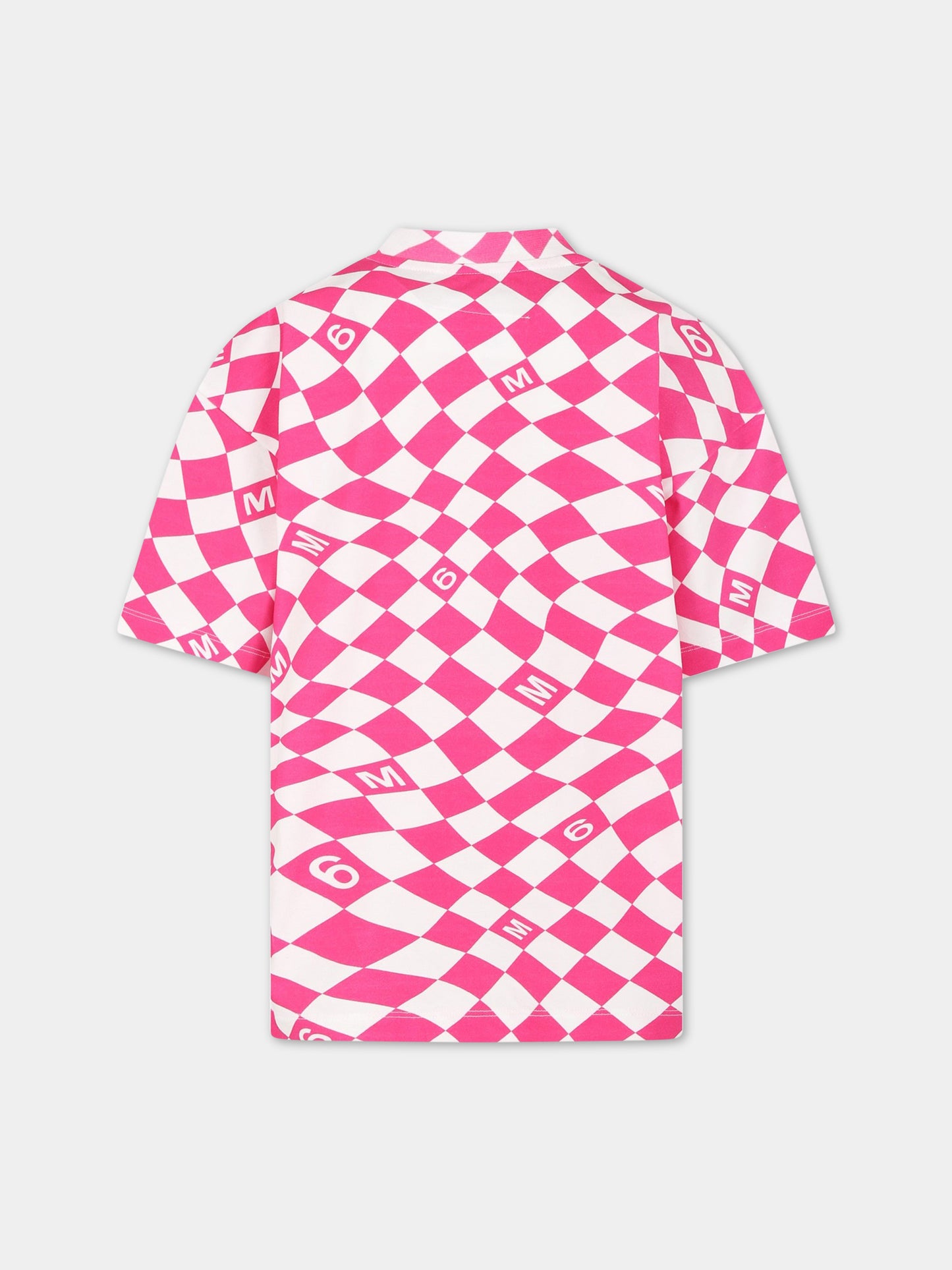 T-shirt multicolor per bambina con logo,Mm6 Maison Margiela,M60364-MM00E-M6C11
