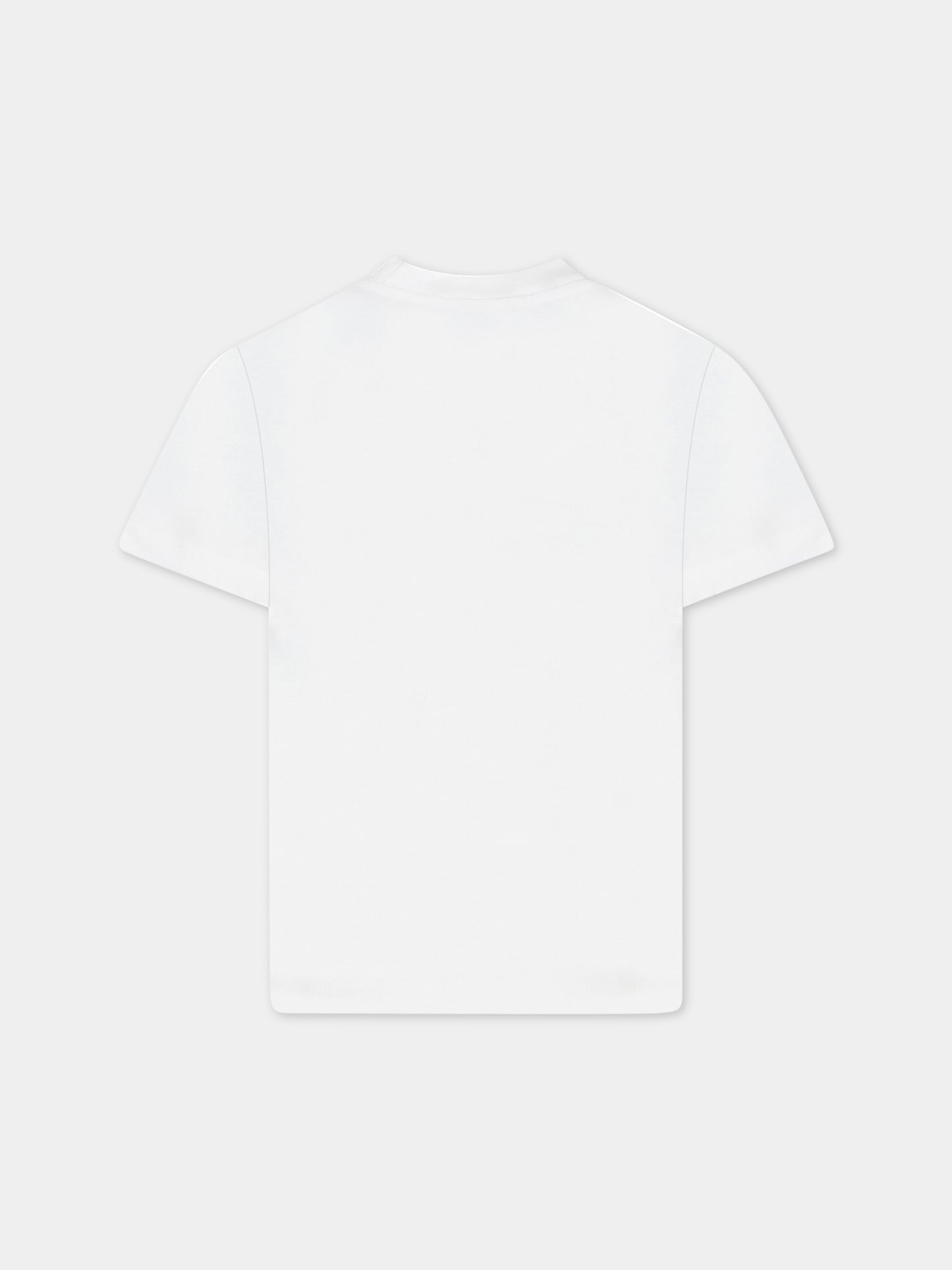 T-shirt bianca per bambino con simbolo della paca,Molo,1S23A214 0000